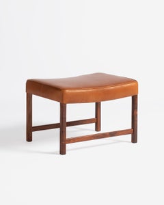 Fredrik Kayser Rosewood & Leather Ottoman 1960s