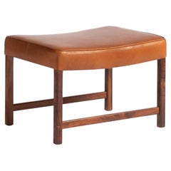 Fredrik Kayser Rosewood & Leather Ottoman 1960s