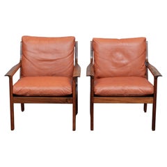 Fredrik Kayser Rosewood Lounge Chairs, Model 935