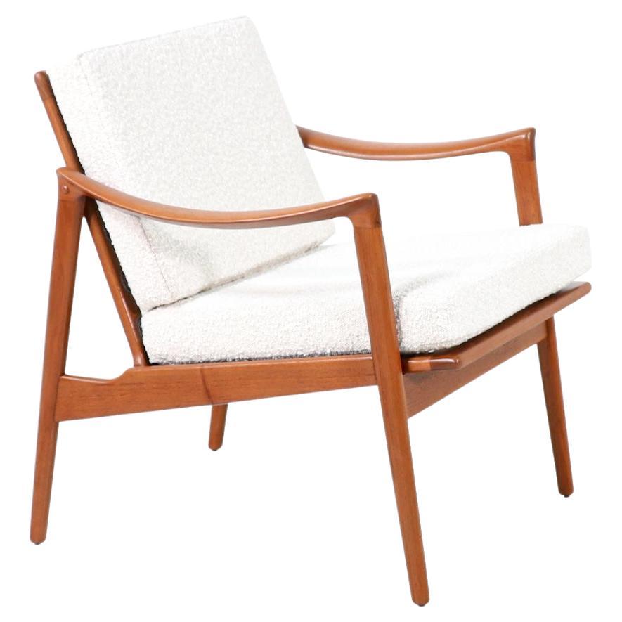 Fredrik Kayser Sculpted Teak Lounge Chair for Vatne Mobelfabrikk