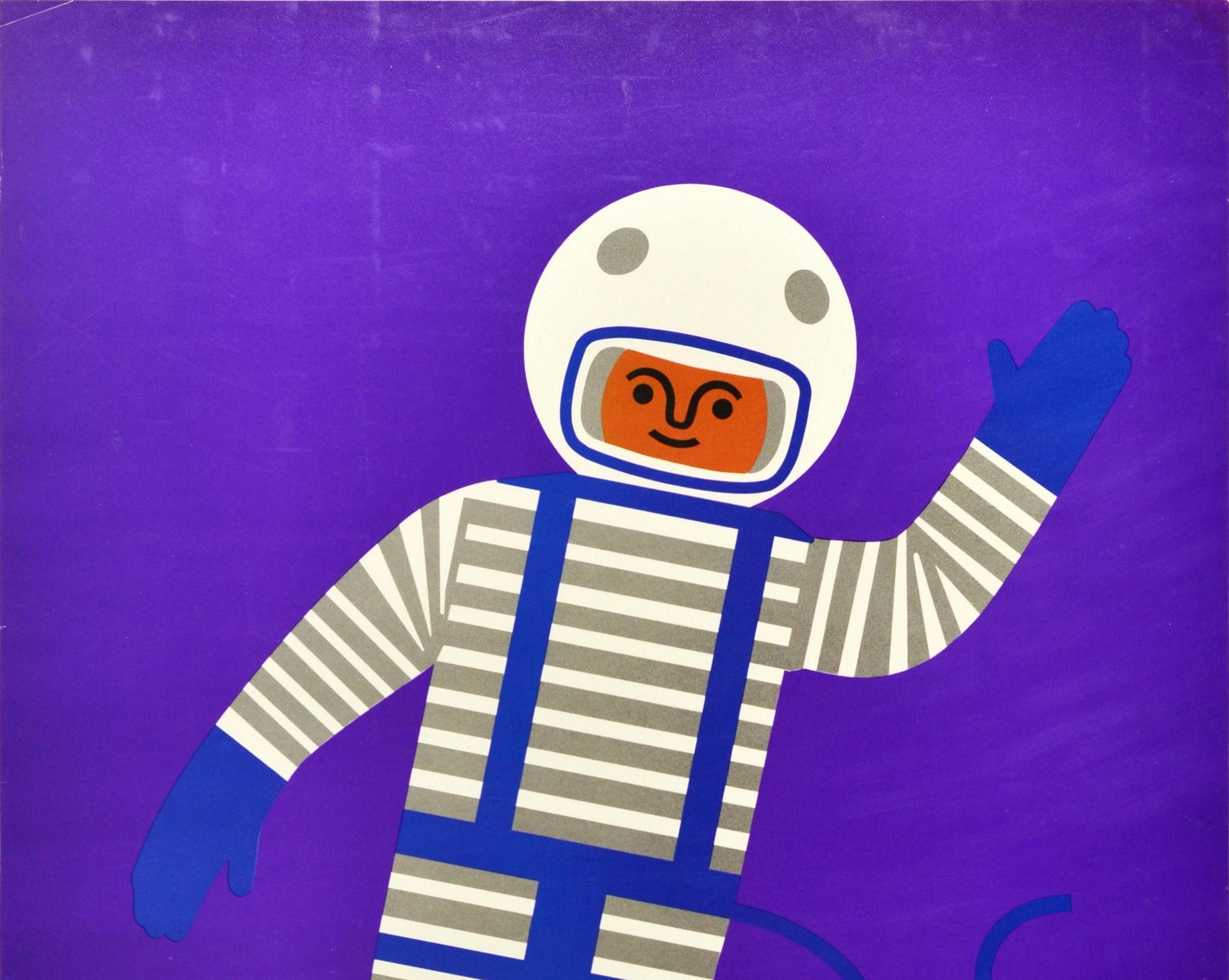 Original Vintage Poster Creative Playthings Educational Toys Spaceman Astronaut - Print by Fredun Shapur