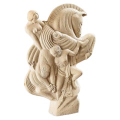 Fredy-Balthazar Stoll 
1869-1949
 "Ridden Horse" Large Art Deco Sculpture, 1925