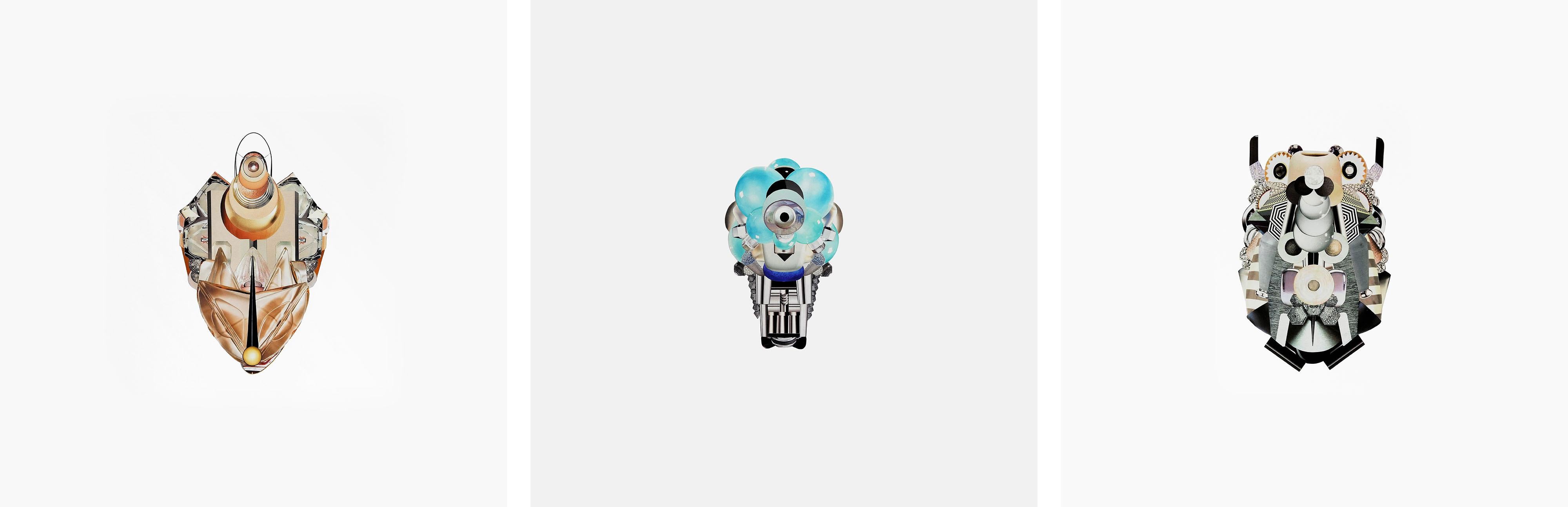 Triptych: Invasion Gama 8, 2 and 5. From The Series Invasion Gama - Art by Fredy Saul Serrano Buitrago