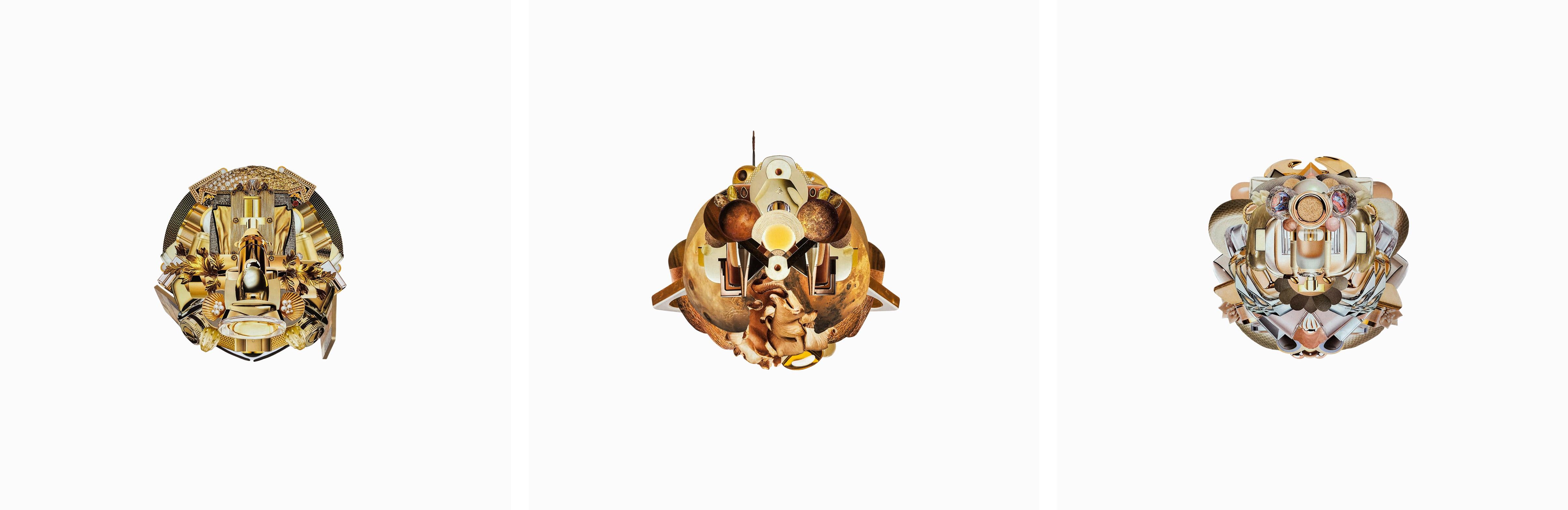 Triptyque : Xenestela 4, 8 et 6. De la série Xenestela