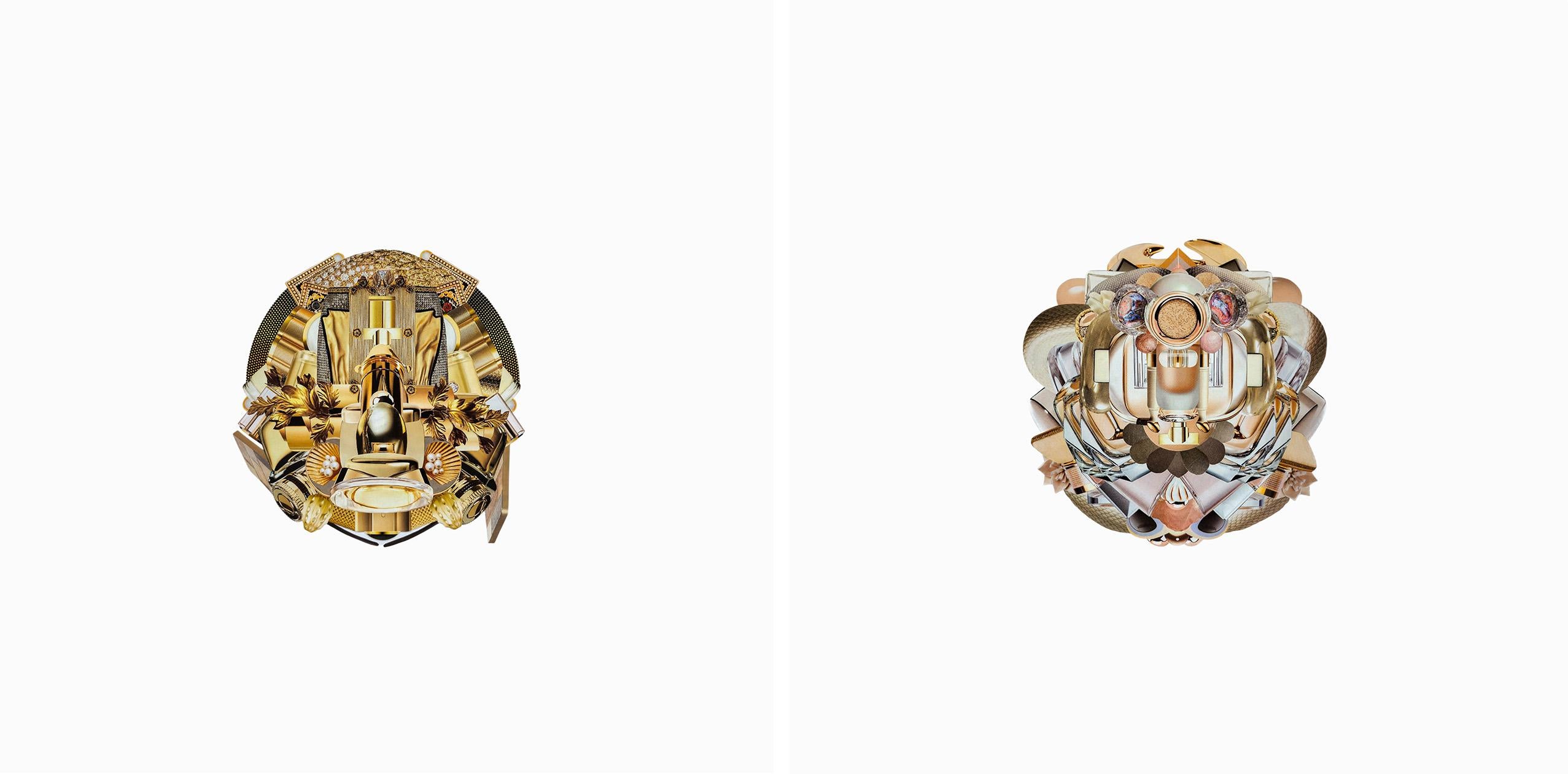 Xenestela 4 and 6, Diptych. From The Series Xenestela - Mixed Media Art by Fredy Saul Serrano Buitrago