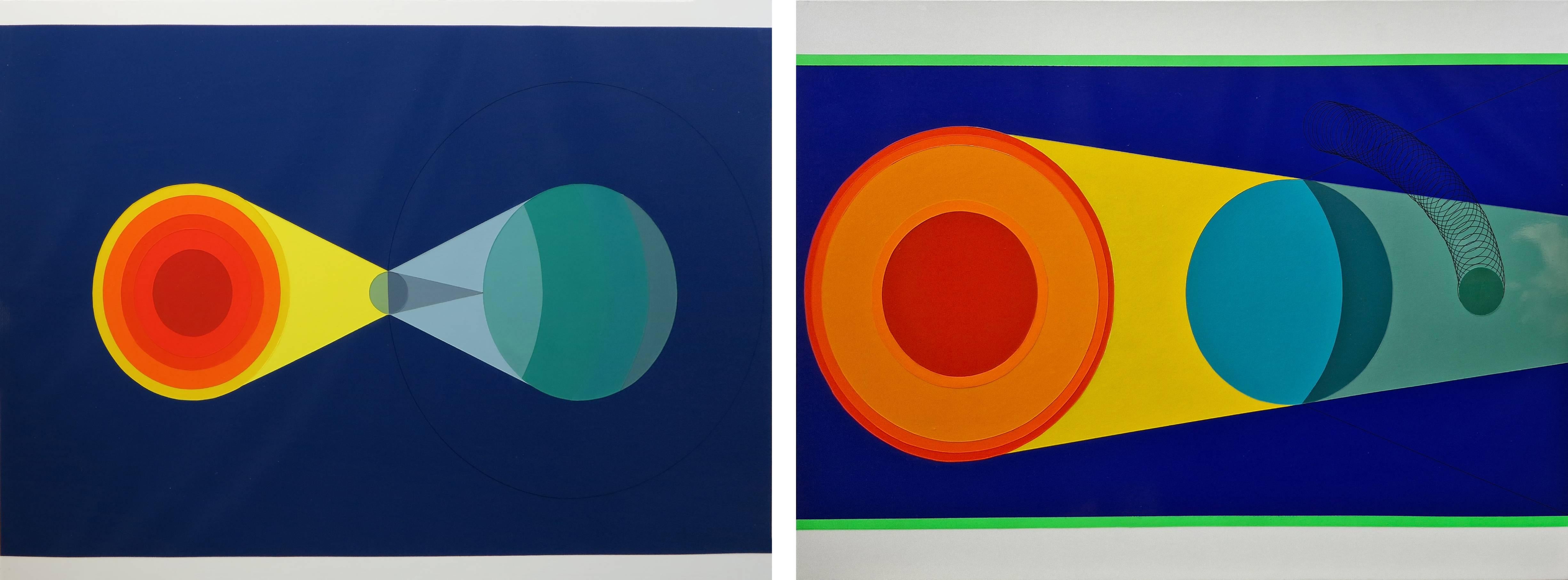 Dittico: ORBITA #2 e #3. Dalla serie Orbita - Mixed Media Art di Fredy Saul Serrano Buitrago
