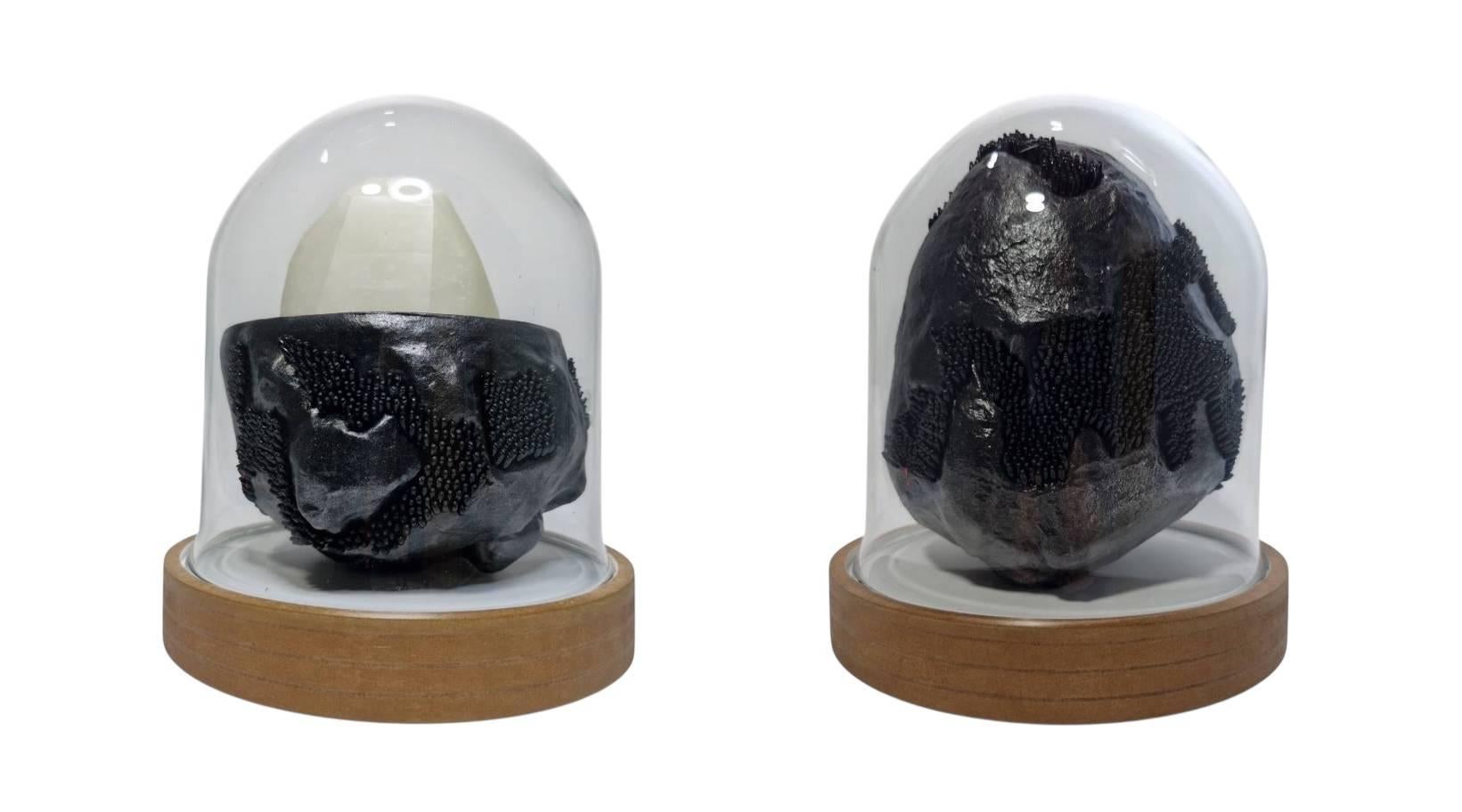 Diptych: Geoide #1 and #2. Abstract Sculptures. From The Geoide Series - Mixed Media Art by Fredy Saul Serrano Buitrago
