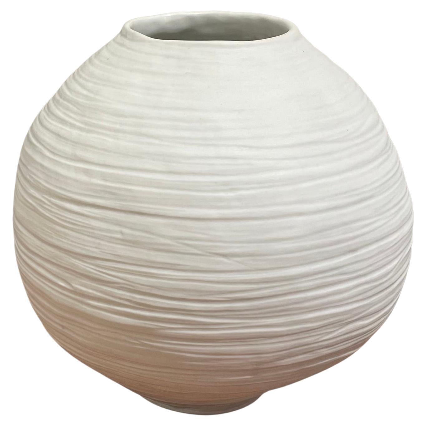 FREE 1 moon jar handmade porcelain contemporary organic vase white