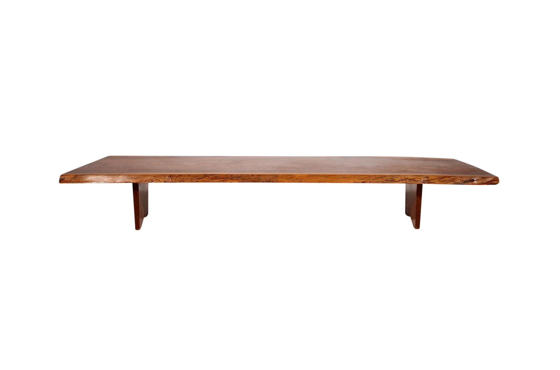 Free Edge Bench or Coffee Table by George Nakashima, 1972 In Good Condition In Pawtucket, RI