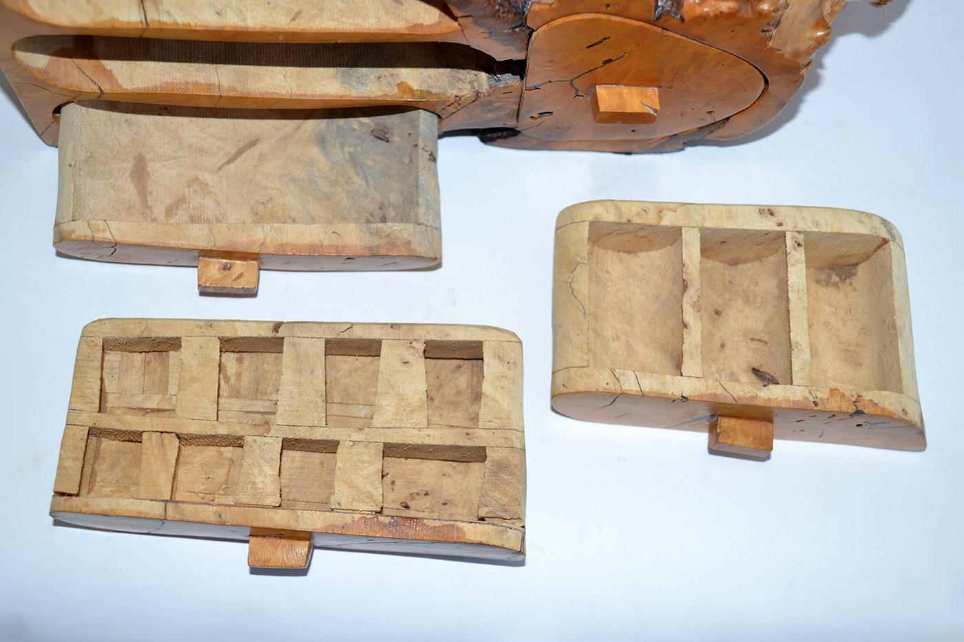 Free Edge Burl Wood Jewelry Box Manner of Michael Elkans 1970's, USA For Sale 3