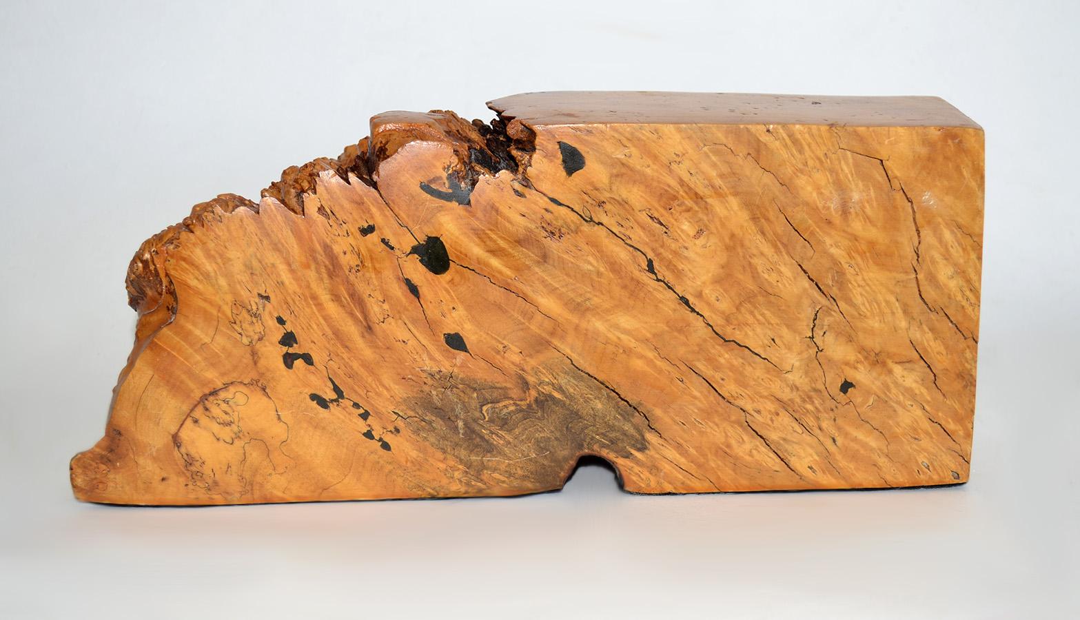 Hand-Carved Free Edge Burl Wood Jewelry Box Manner of Michael Elkans 1970's, USA For Sale