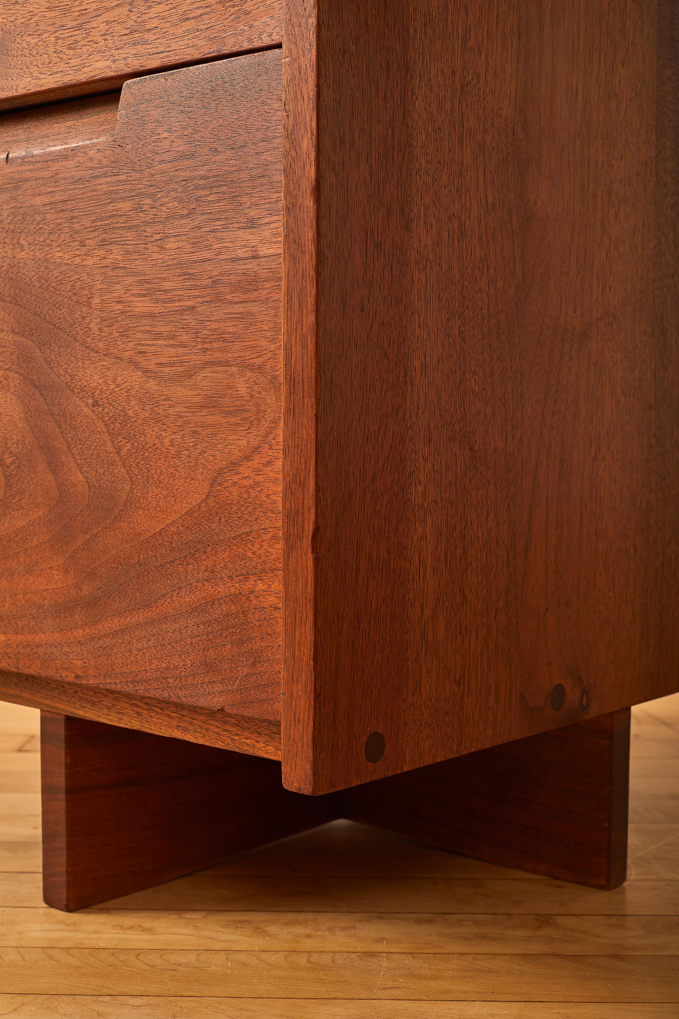 Walnut Free-Edge Double Pedestal Desk by George Nakashima