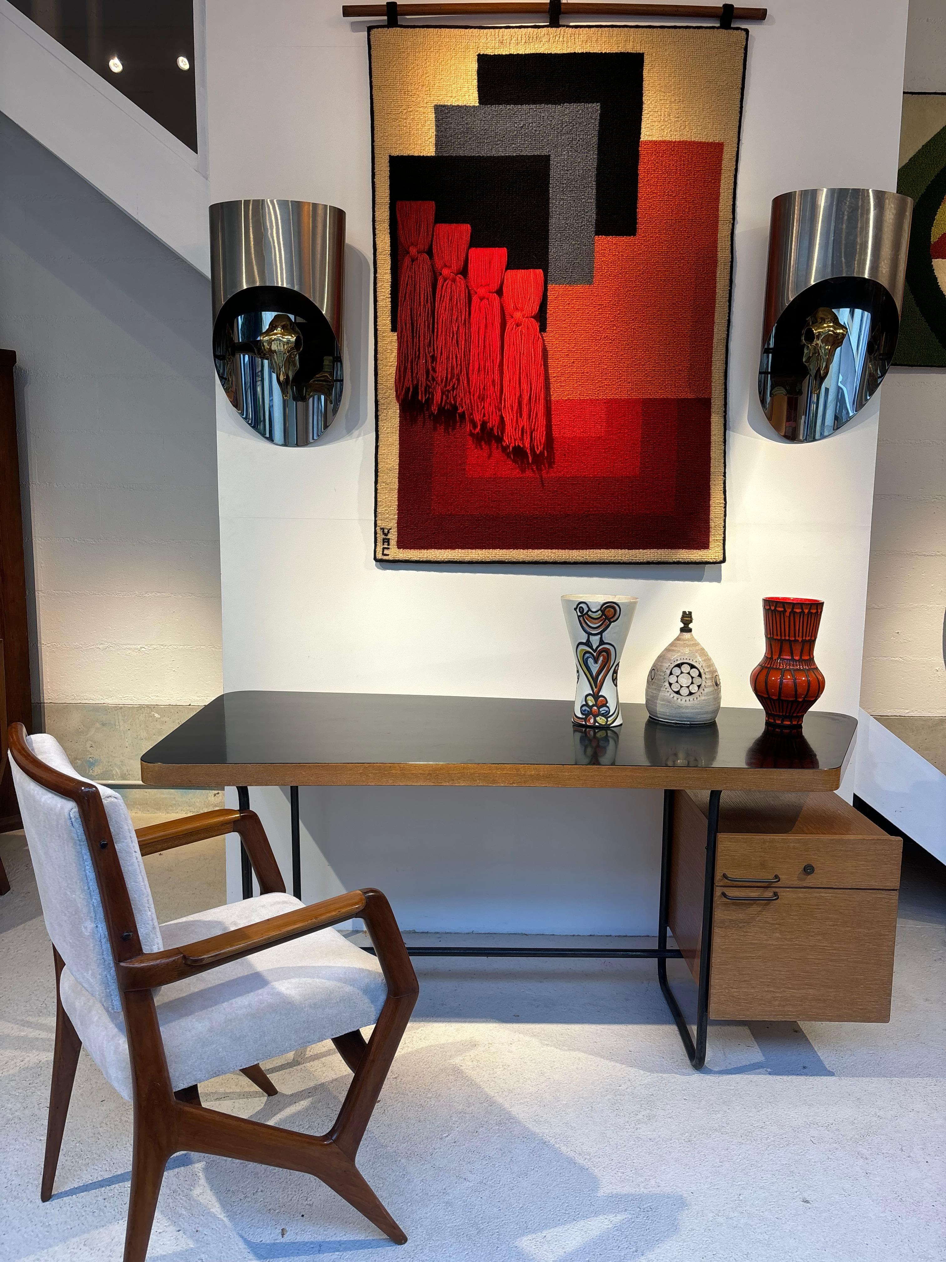 Free form and Largest desk by Georges Frydman for EFA For Sale 11