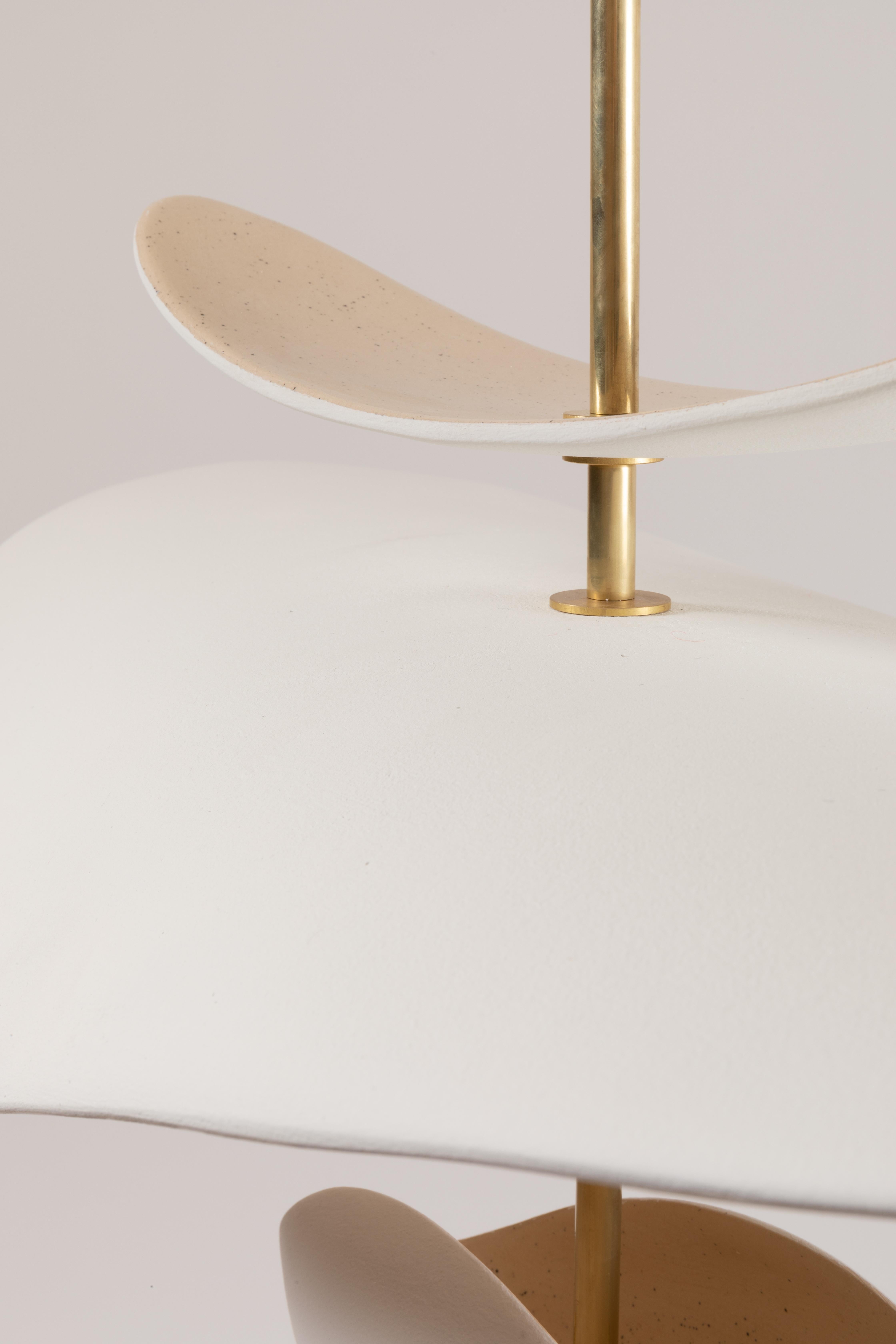 Brass Free Form B Pendant by Elsa Foulon