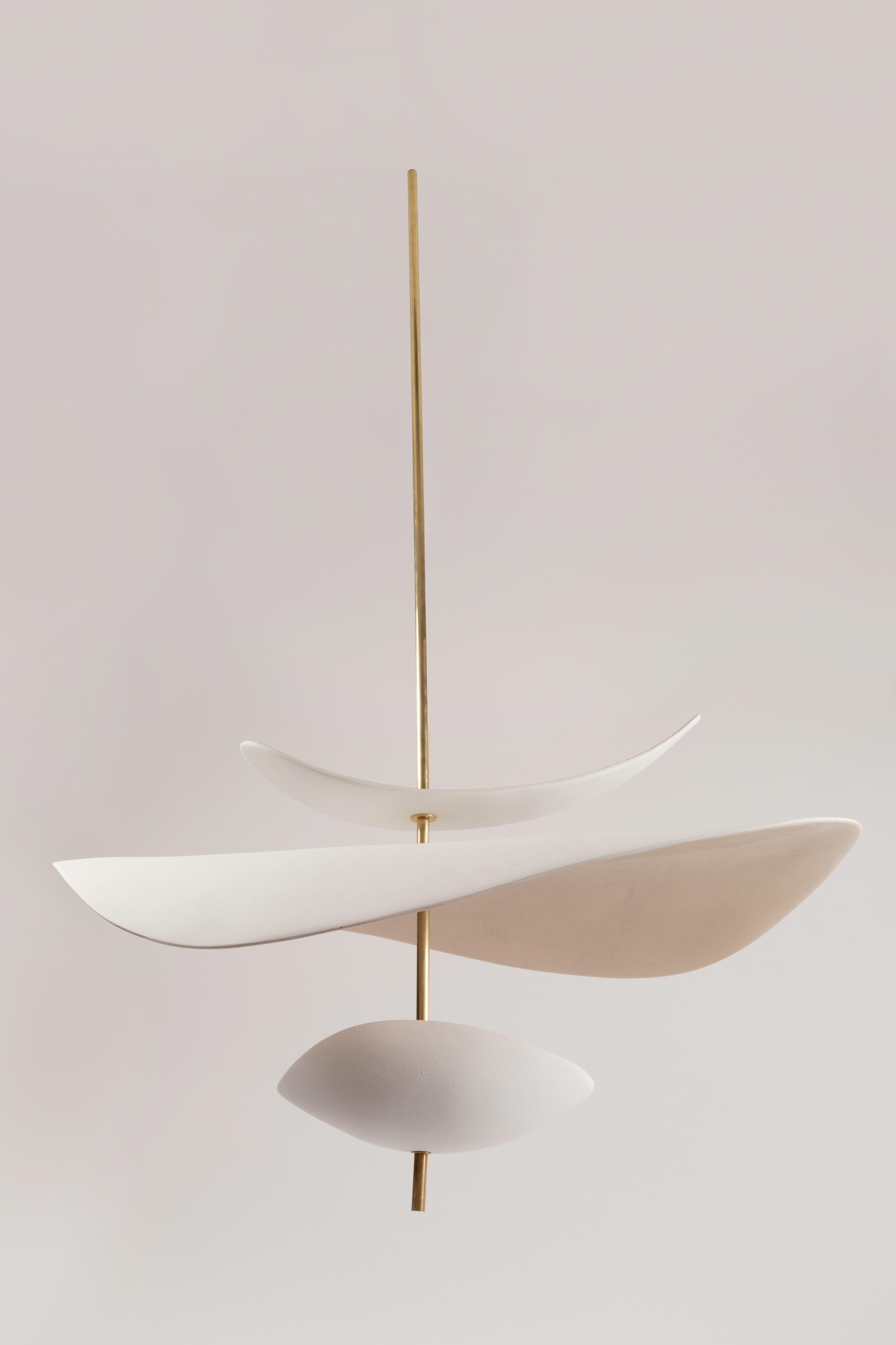 Brass Free Form B Pendant by Elsa Foulon