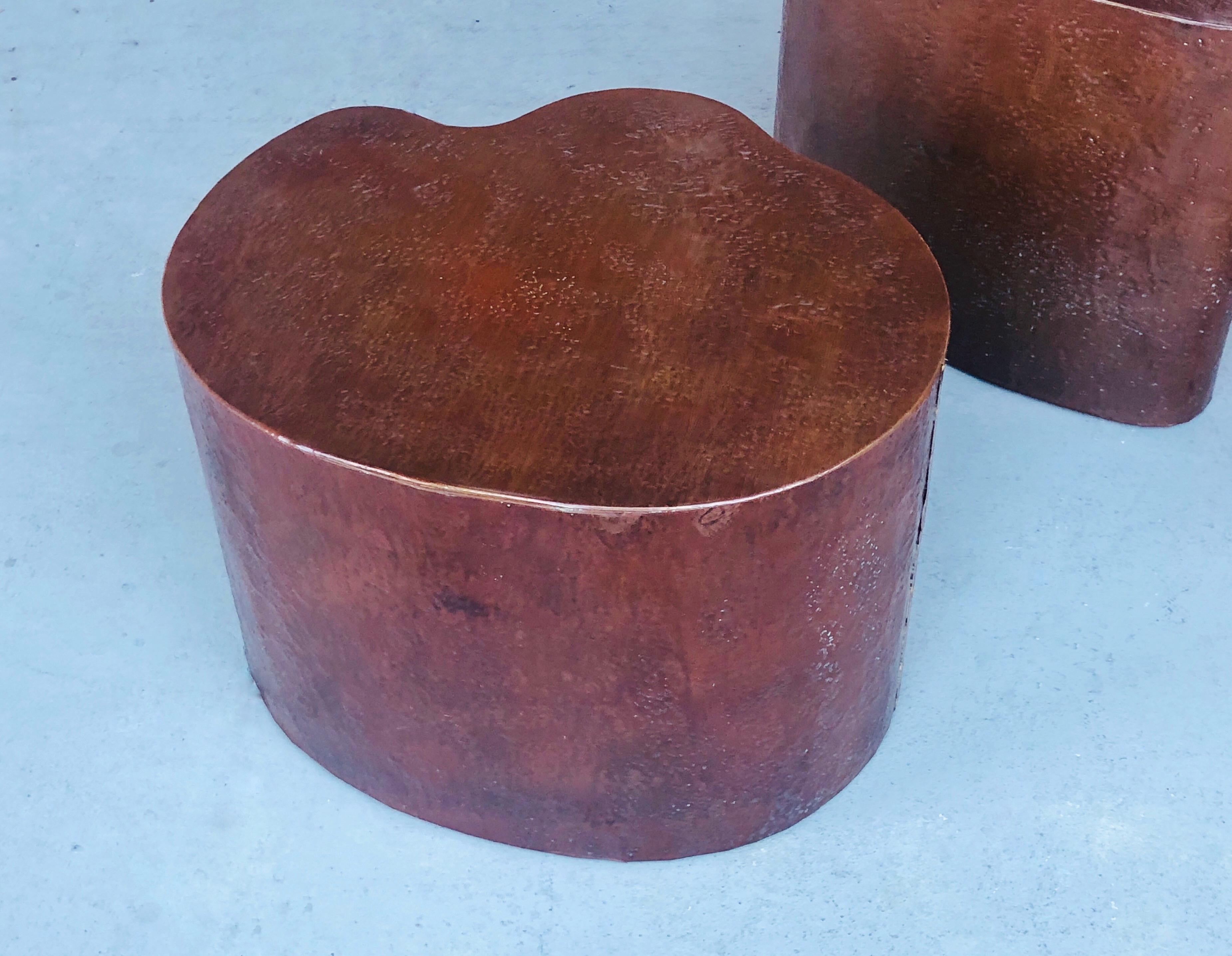 Free Form Biomorphic Cluster Copper Coffee Table, 1980s 4