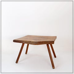 Free Form Brutalist Coffee Table, Wood, Wabi Sabi Style, Circa 1960