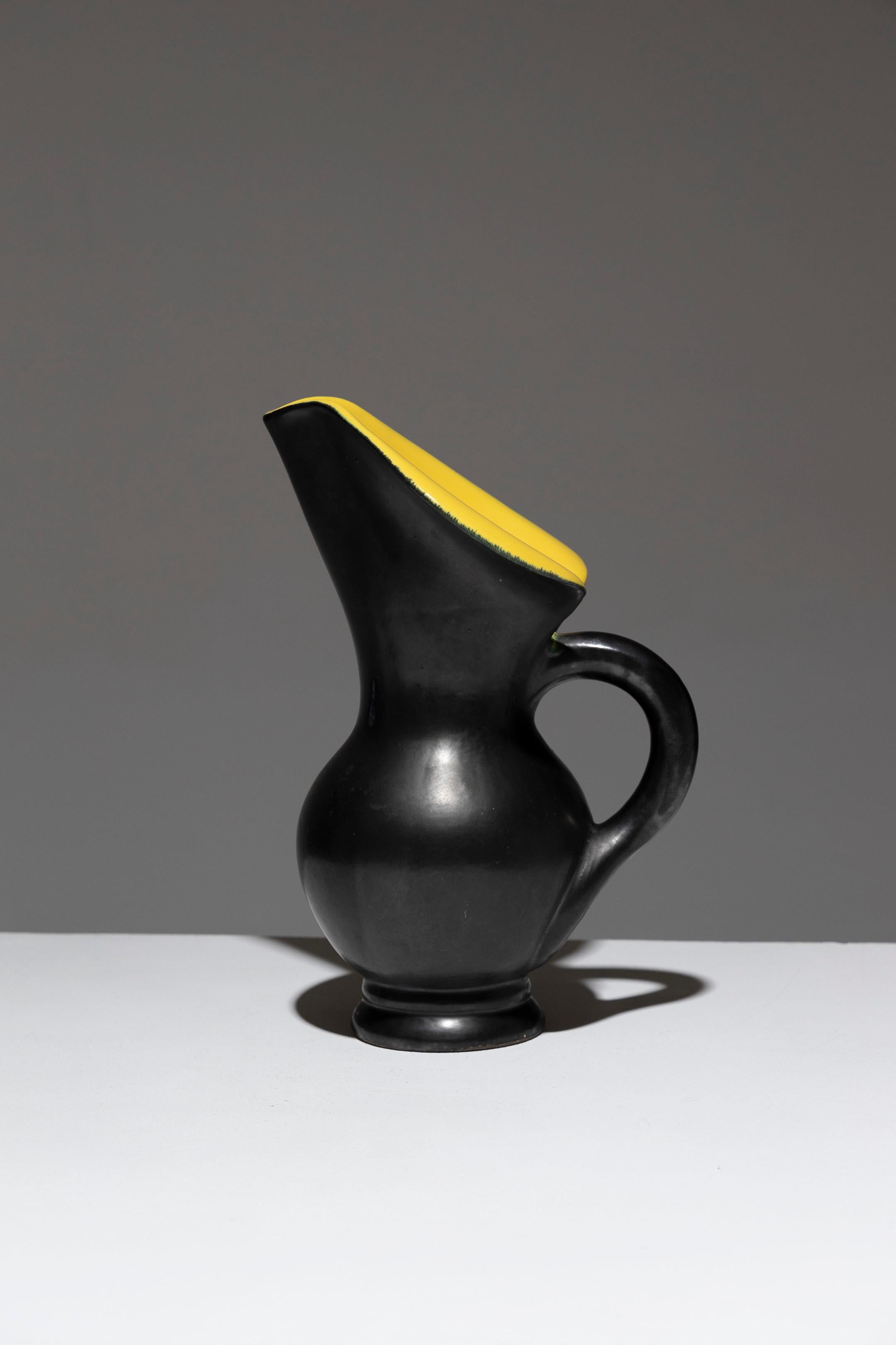 Mid-Century Modern Free-Form Ceramic Pitcher, Vallauris, 1950s For Sale