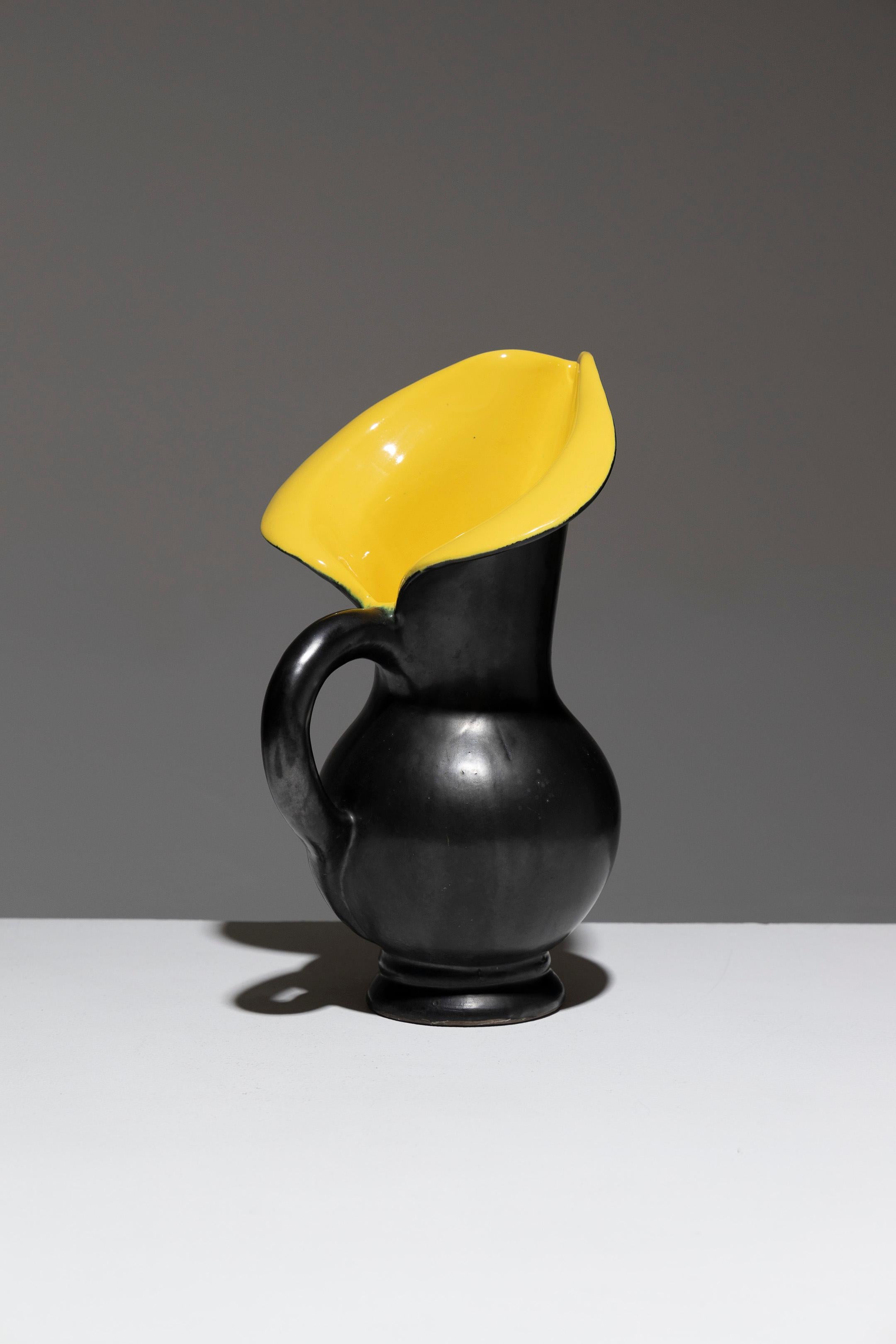 Free-Form Ceramic Pitcher, Vallauris, 1950s For Sale 1