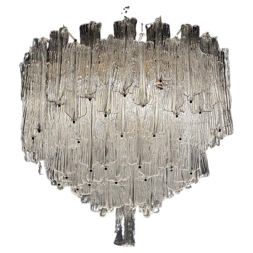‘free-form chandelier by Venini, designed in 1968 by Osvaldo Borsani For Sale