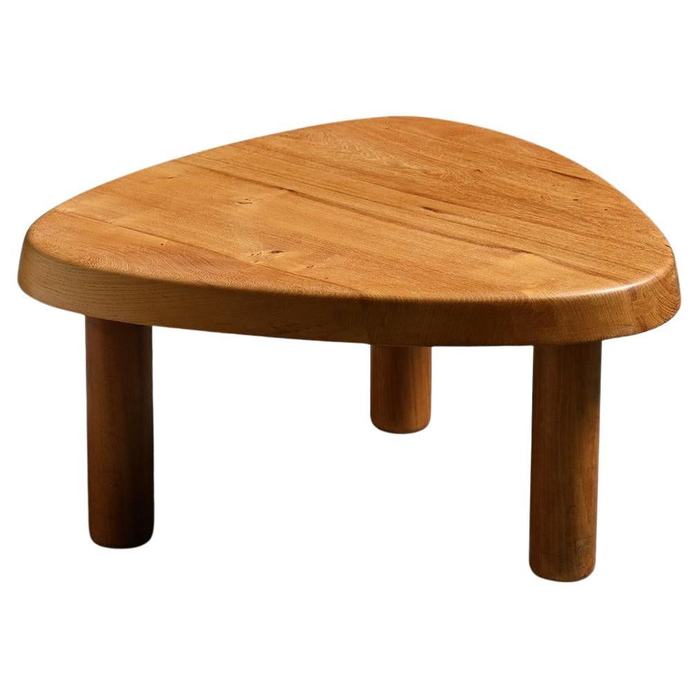 Free-form coffee table by Pierre Chapo, circa 1960 For Sale