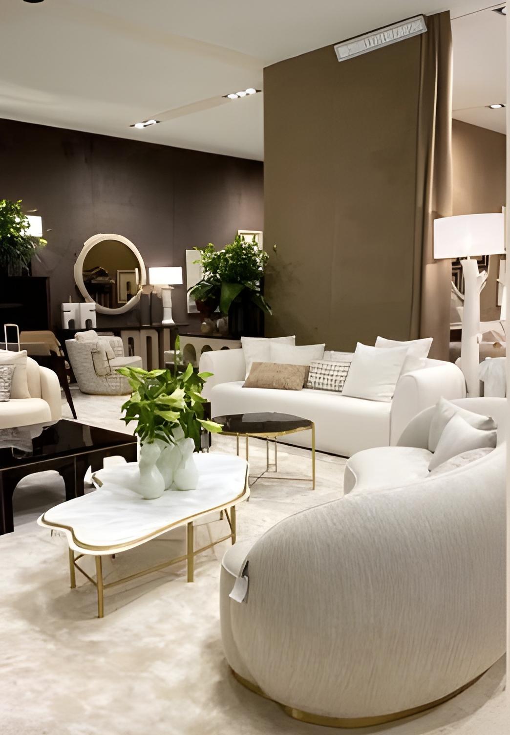 Mesa de centro Free Form de 3 tableros en mármol Estremoz y latón By JLC Portugués en venta