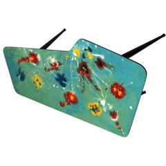 Table basse de forme libre décorée dans les années 1950, attribuée à Gio Ponti & De Poli