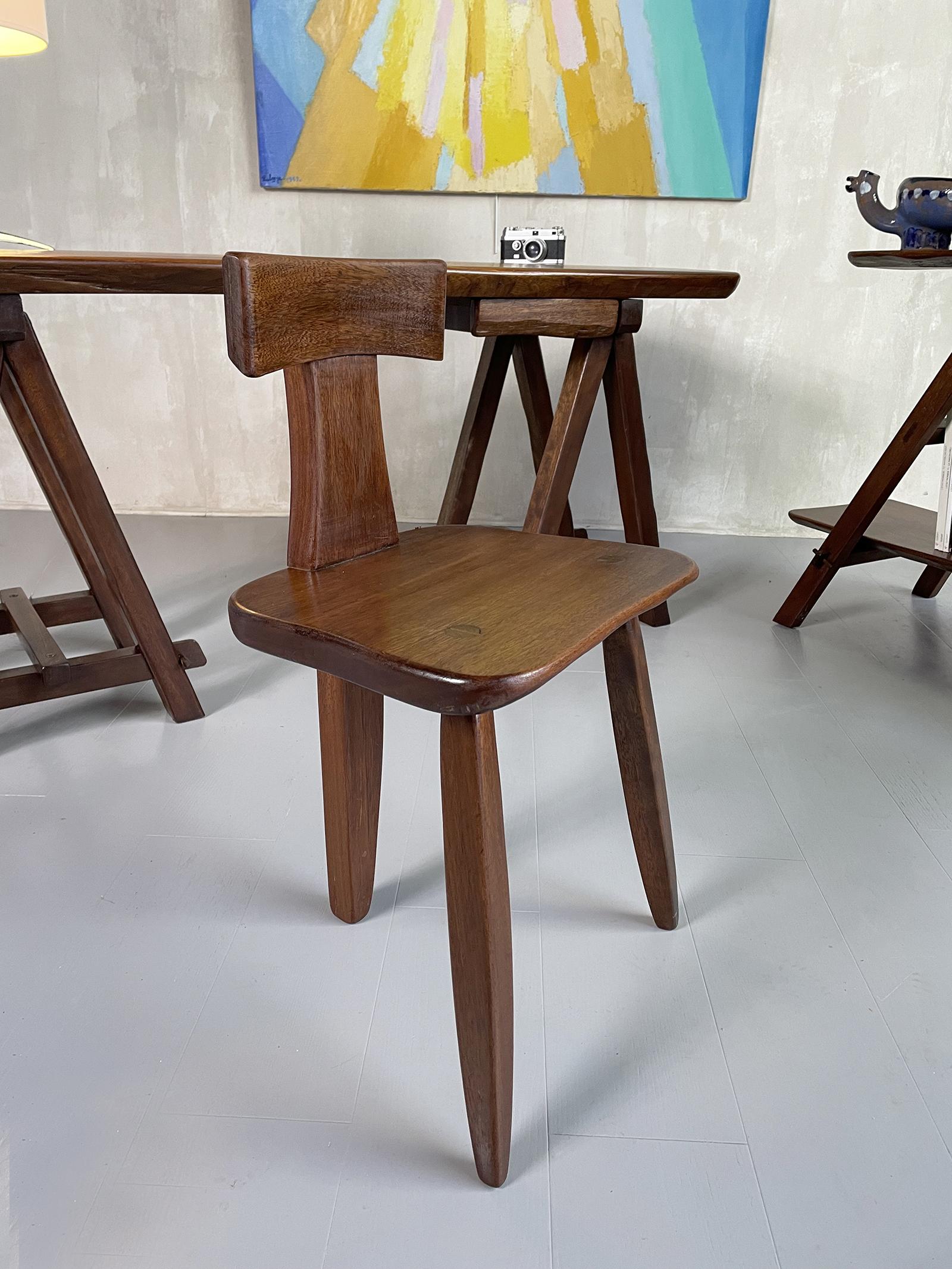 Mahogany Free-Form Desk Set, 1960 For Sale