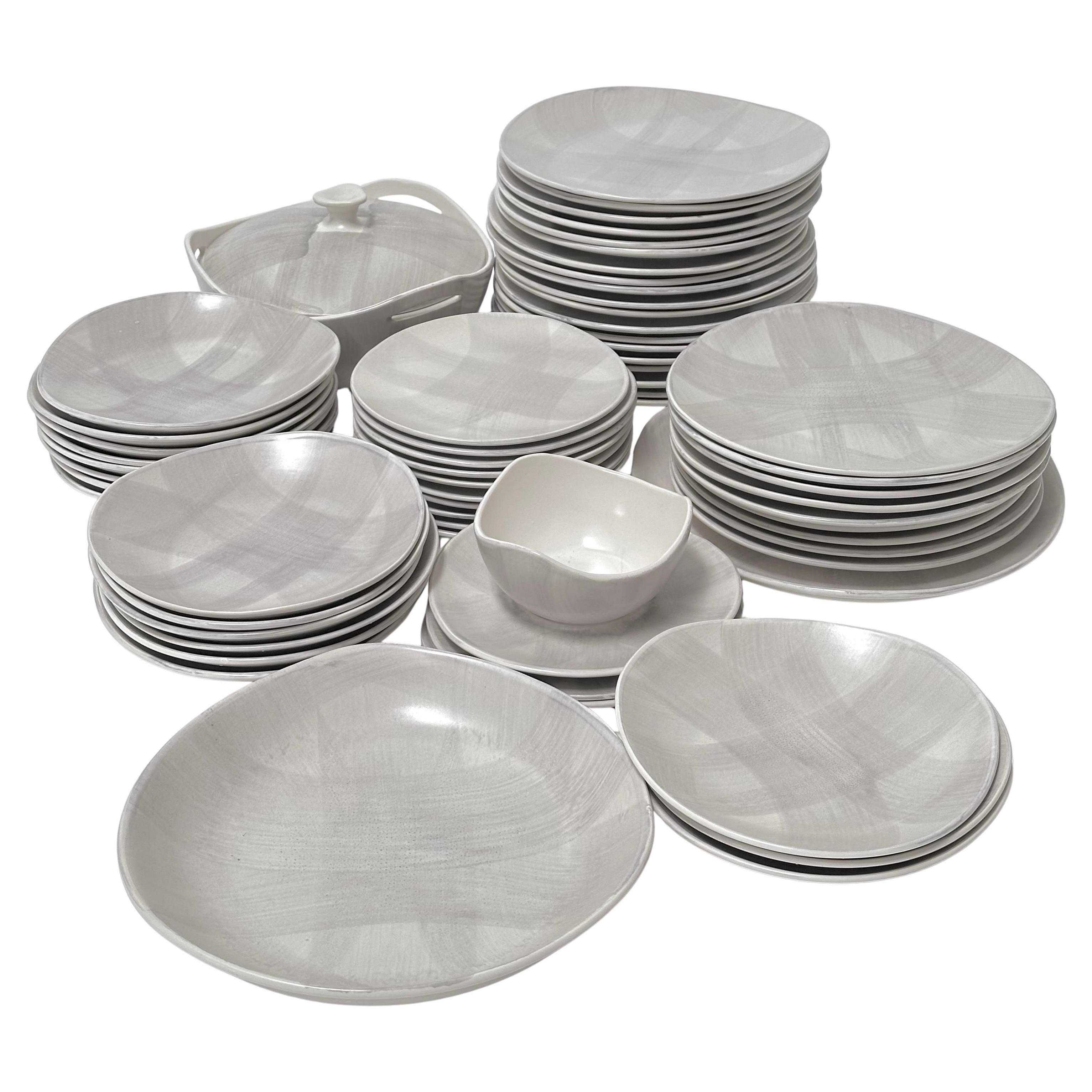 Steingutgeschirr in freier Form, Magic, MBFA Pornic, Frankreich um 1960 im Angebot