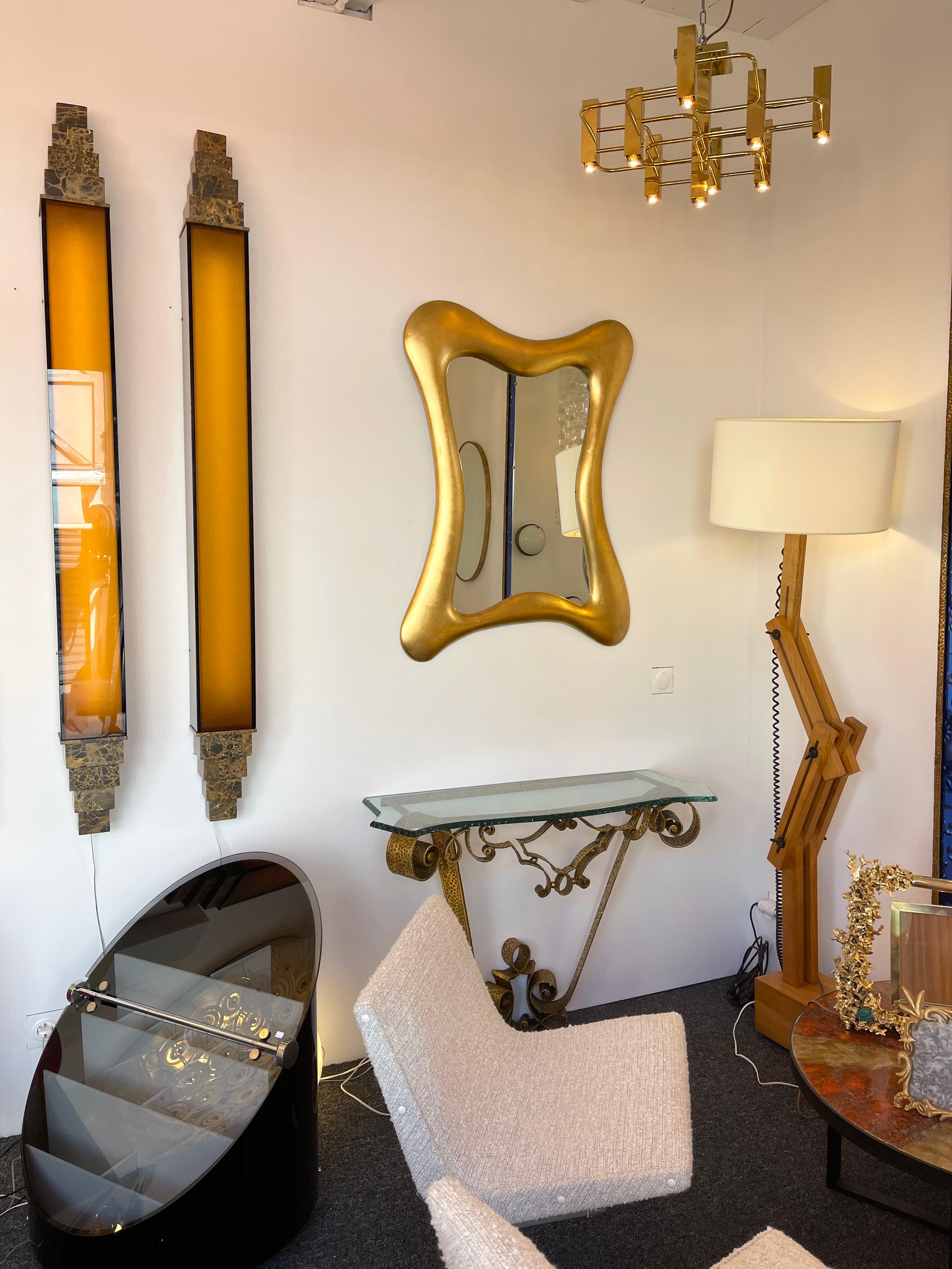 Free Form Gold Leaf Mirror by Banci. Italy, 1990s 6