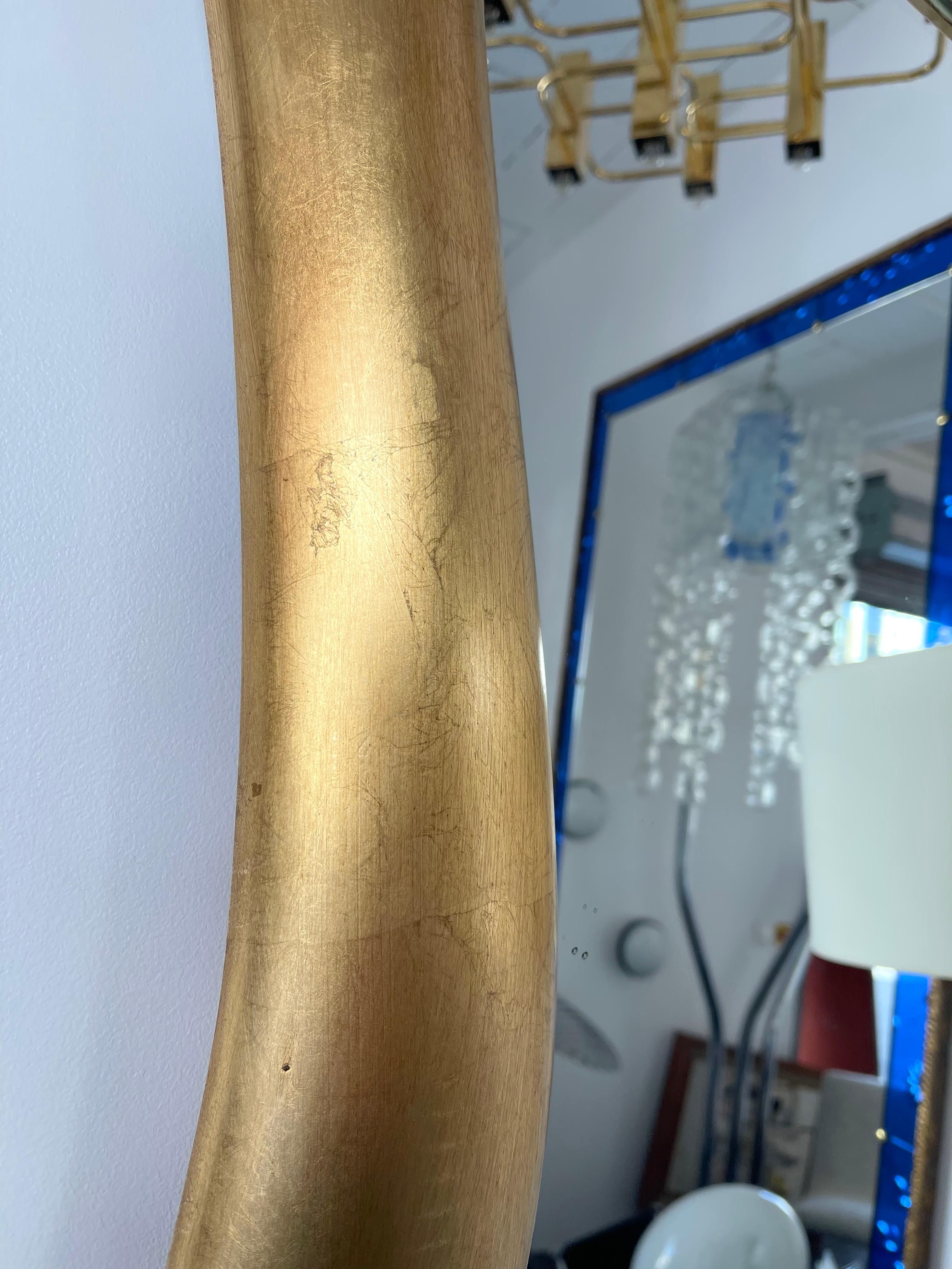 Late 20th Century Free Form Gold Leaf Mirror by Banci. Italy, 1990s