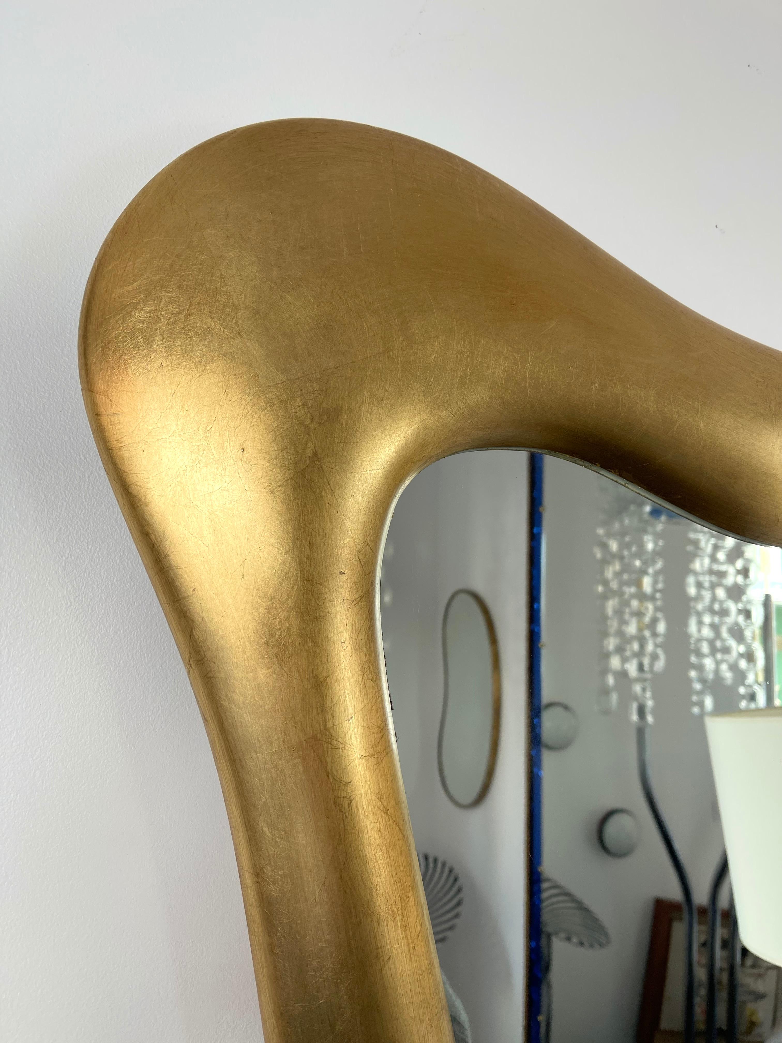 Free Form Gold Leaf Mirror by Banci. Italy, 1990s 1