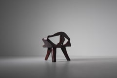 Free Form Live Edge Wooden Chair, France 1970s