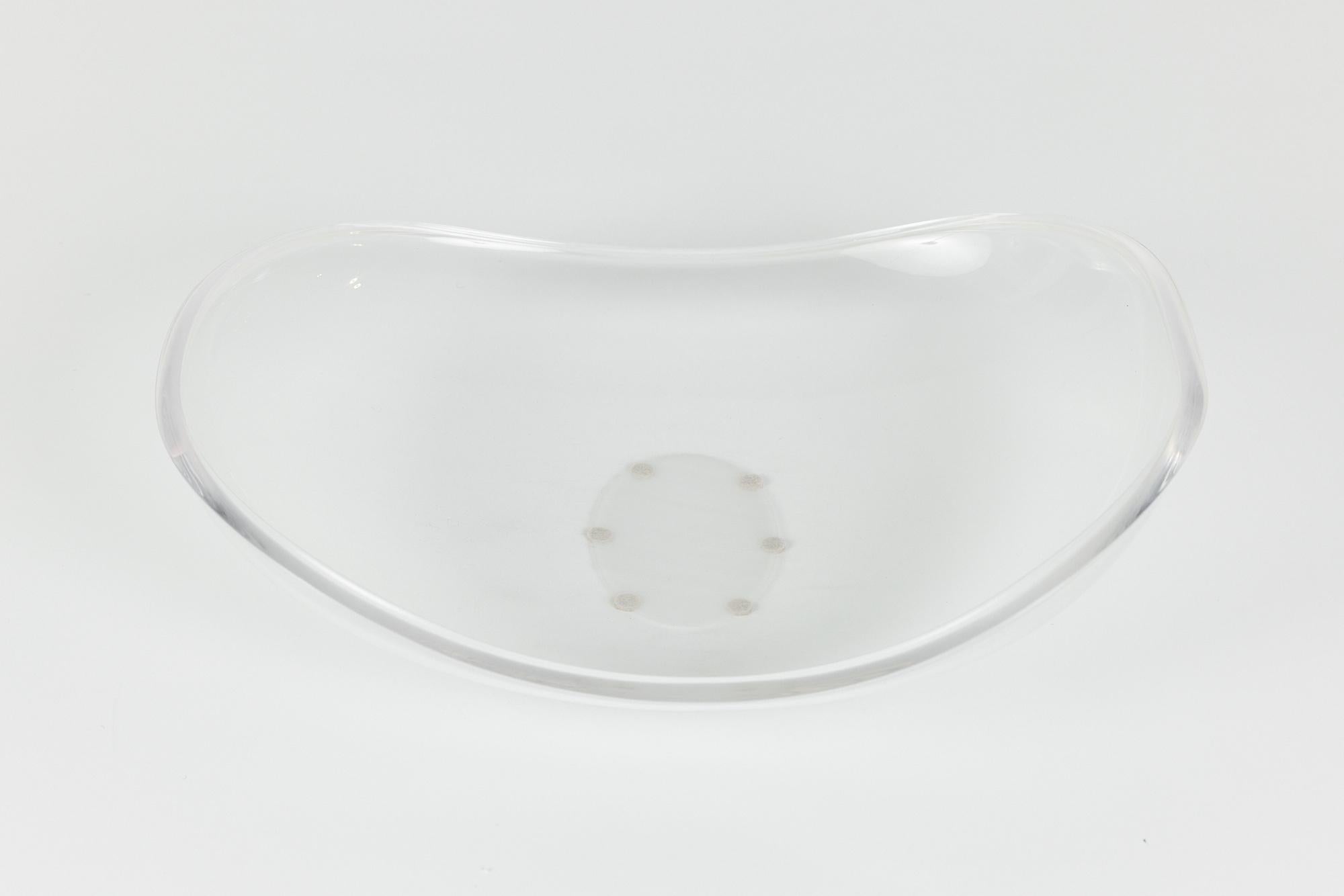 Late 20th Century Free Form Lucite Bowl by Ritts Co. For Sale