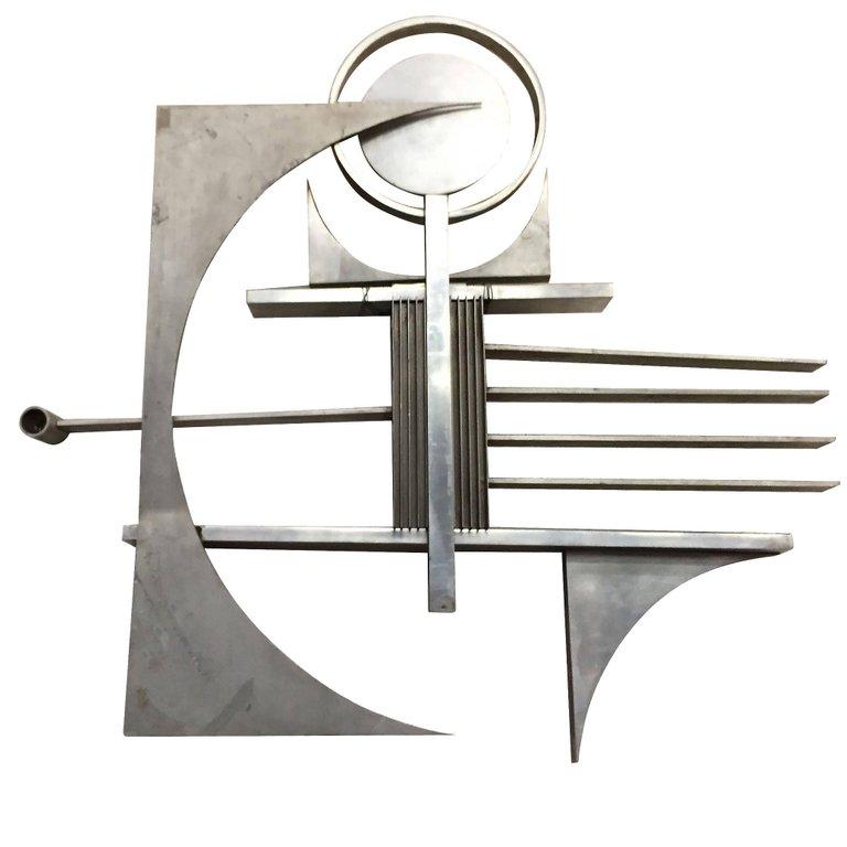Free-Form Metal Art Wall Sculpture For Sale at 1stDibs