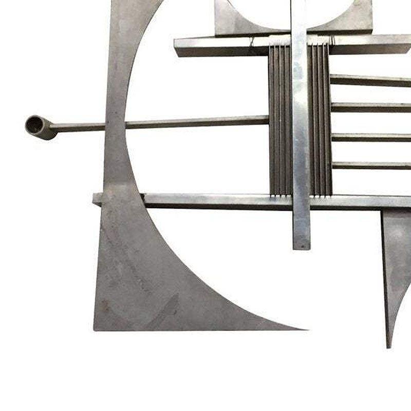 Free-Form Metal Art Wall Sculpture In Excellent Condition For Sale In Van Nuys, CA