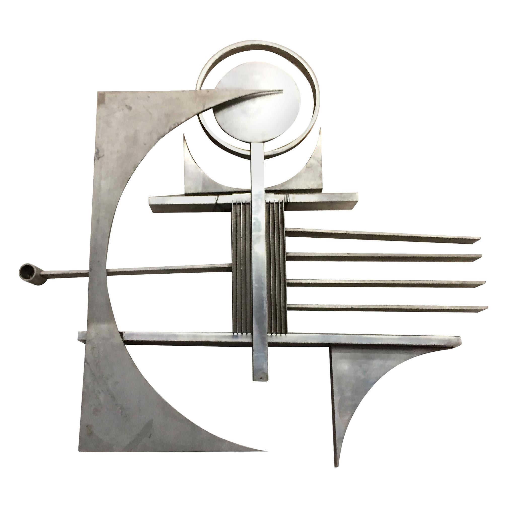 Free-Form Metal Art Wall Sculpture For Sale