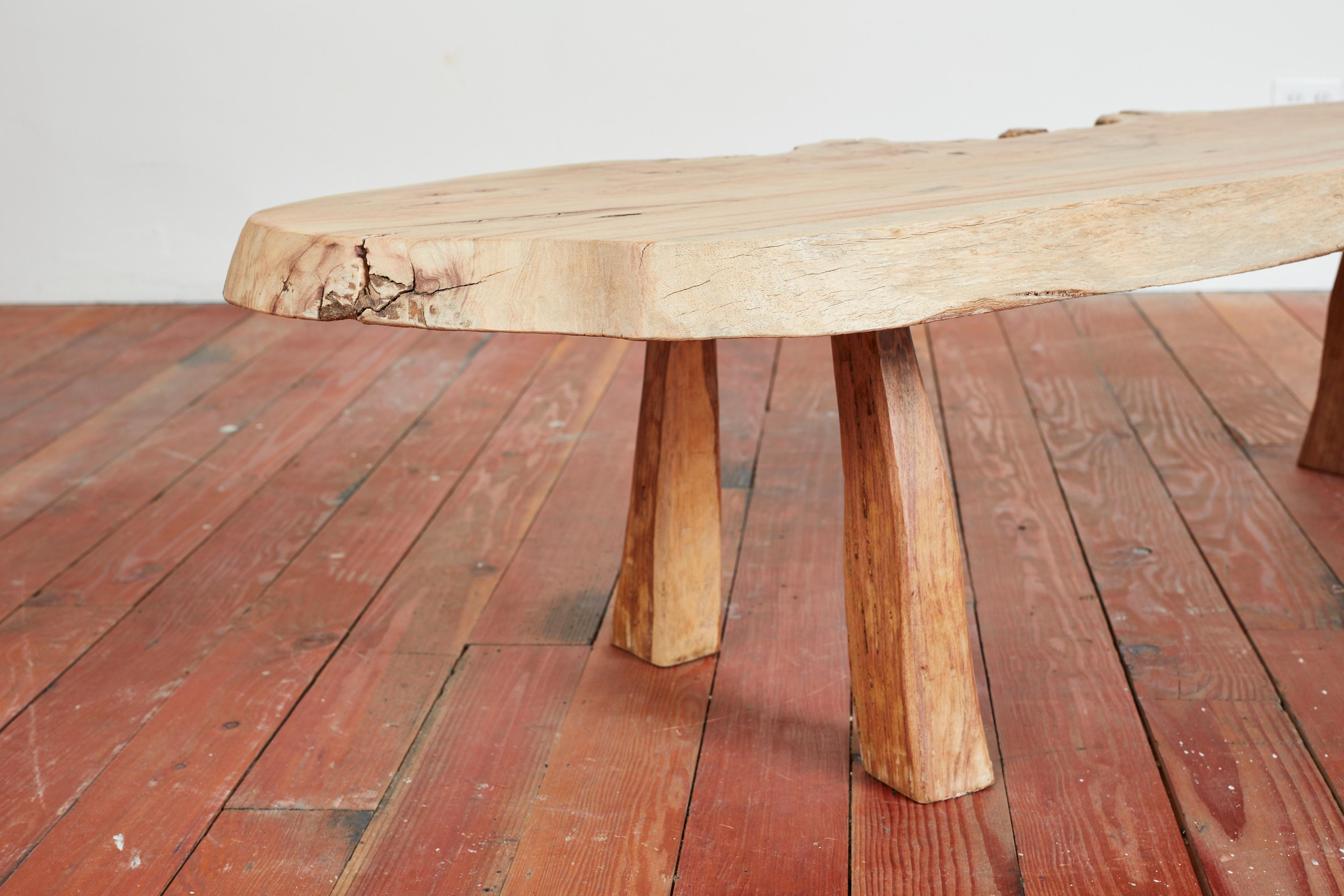 Free Form Olive Wood Coffee Table / Bench For Sale 5