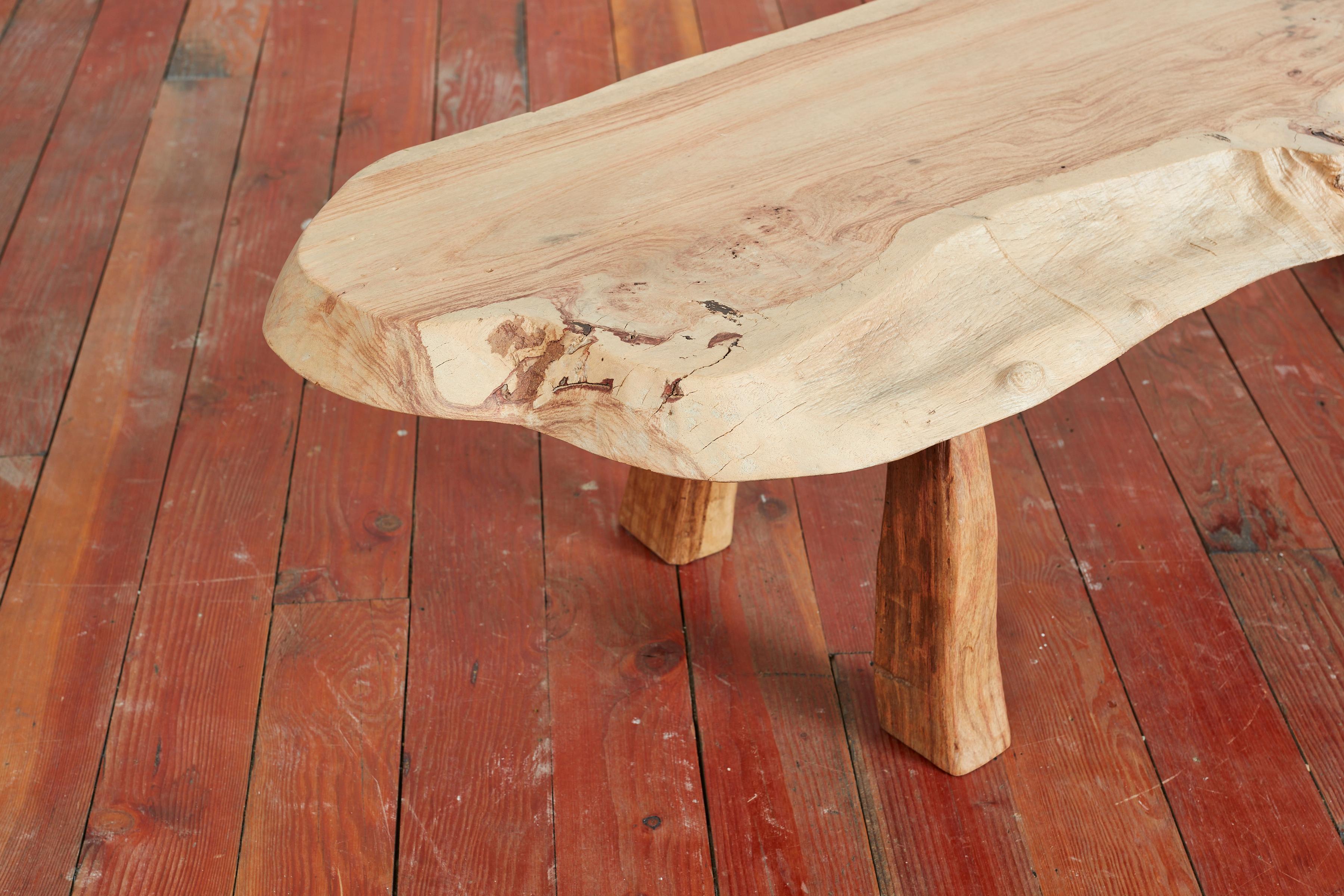 Free Form Olive Wood Coffee Table / Bench For Sale 1