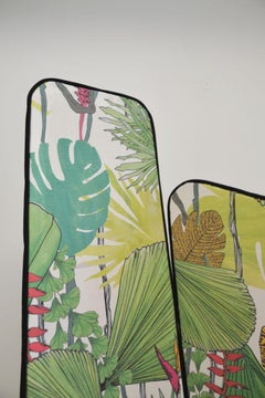 Freeform Screen in Jungle Fabric, French Design