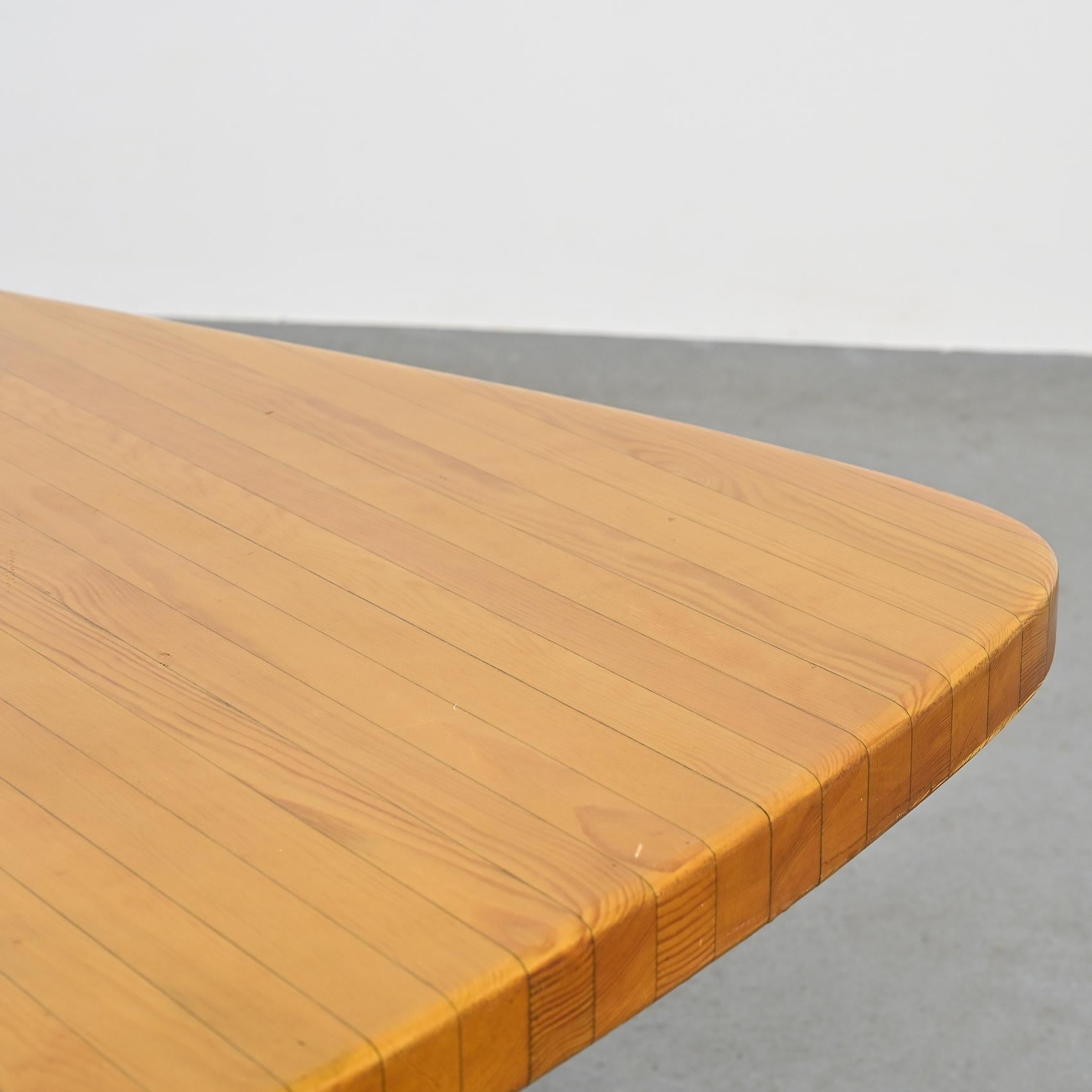 Free form table by Charlotte Perriand, Les Arcs circa 1986 4