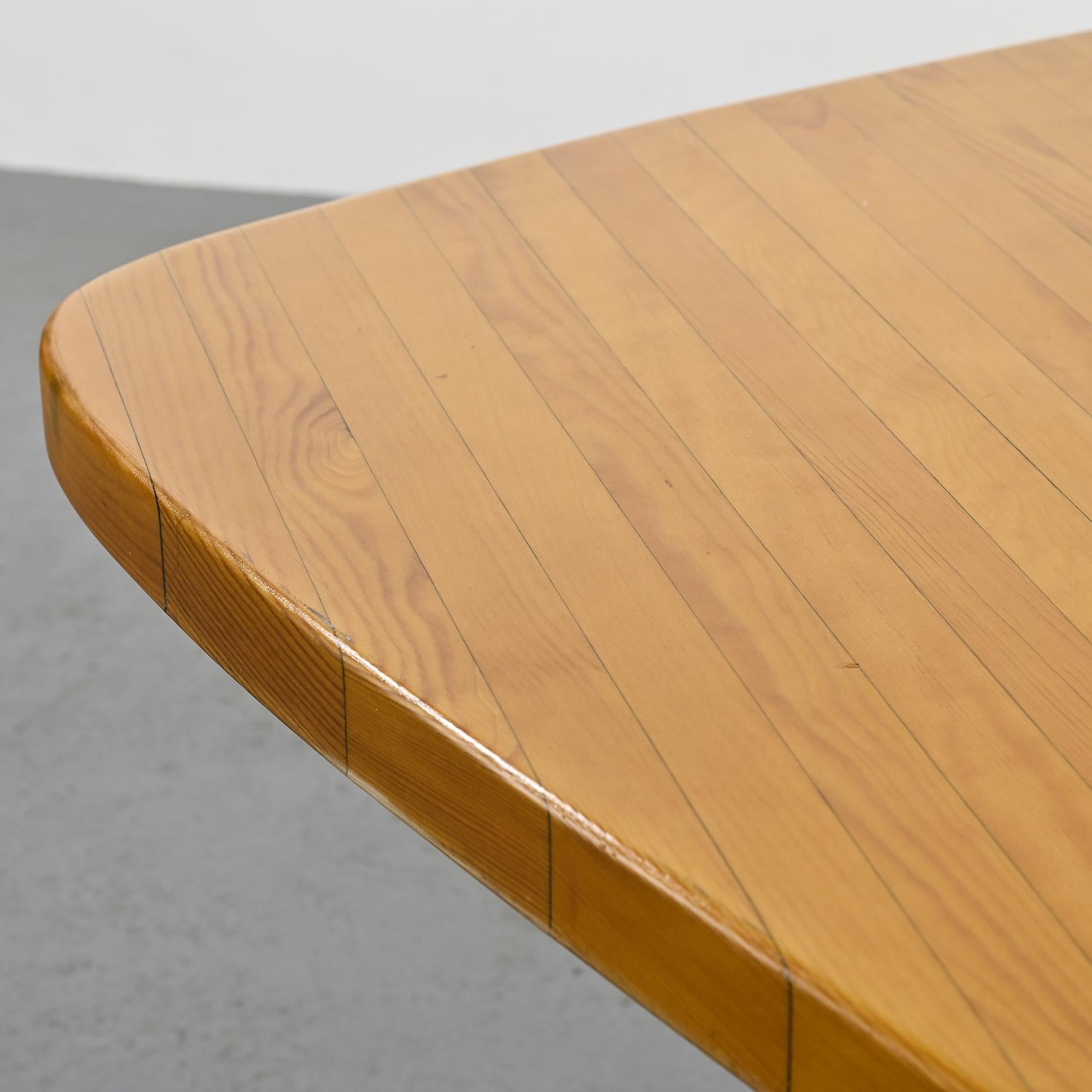 20th Century Free form table by Charlotte Perriand, Les Arcs circa 1986