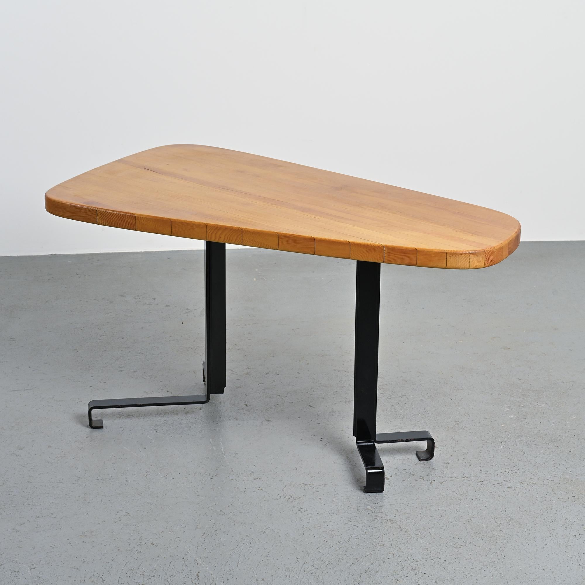 Metal Free form table by Charlotte Perriand, Les Arcs circa 1986 For Sale