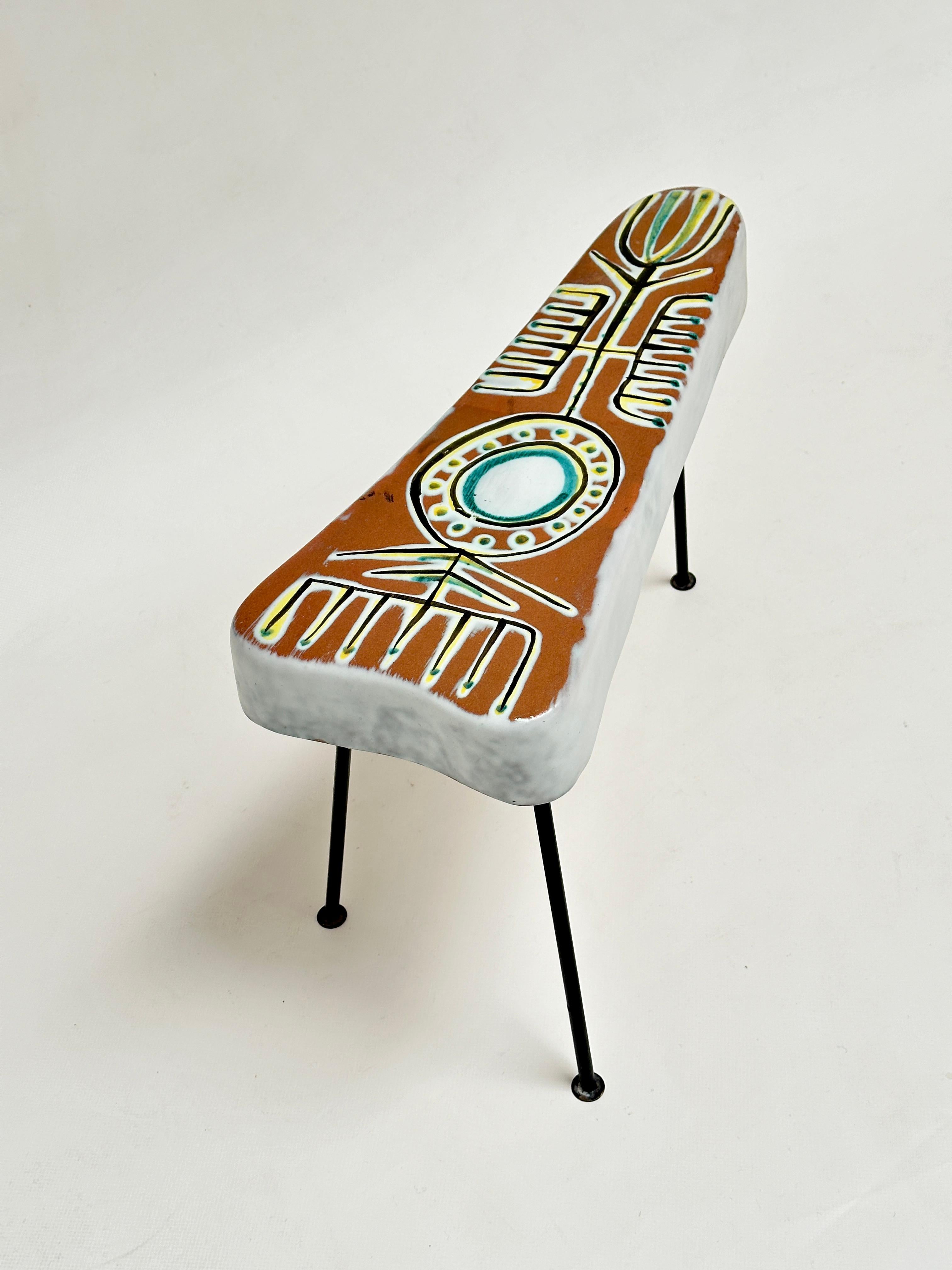 Glazed Free-Form Table, Roger Capron, Vallauris 1954 For Sale