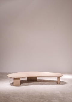 Mesa de centro de travertino de forma libre