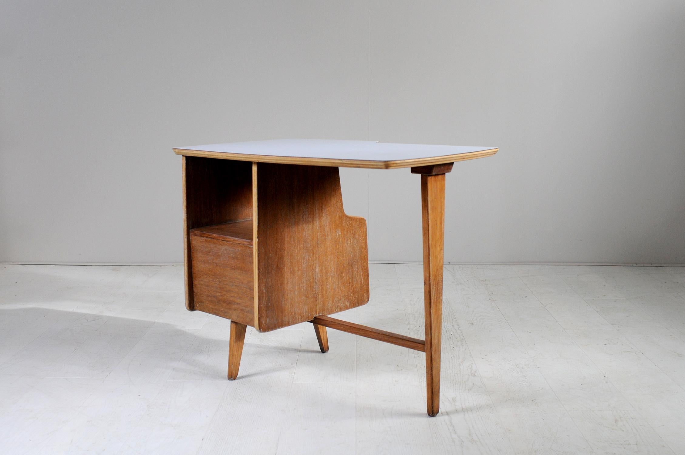 Mid-20th Century Freeform Tripod Desk Jacques Hauville France, 1950