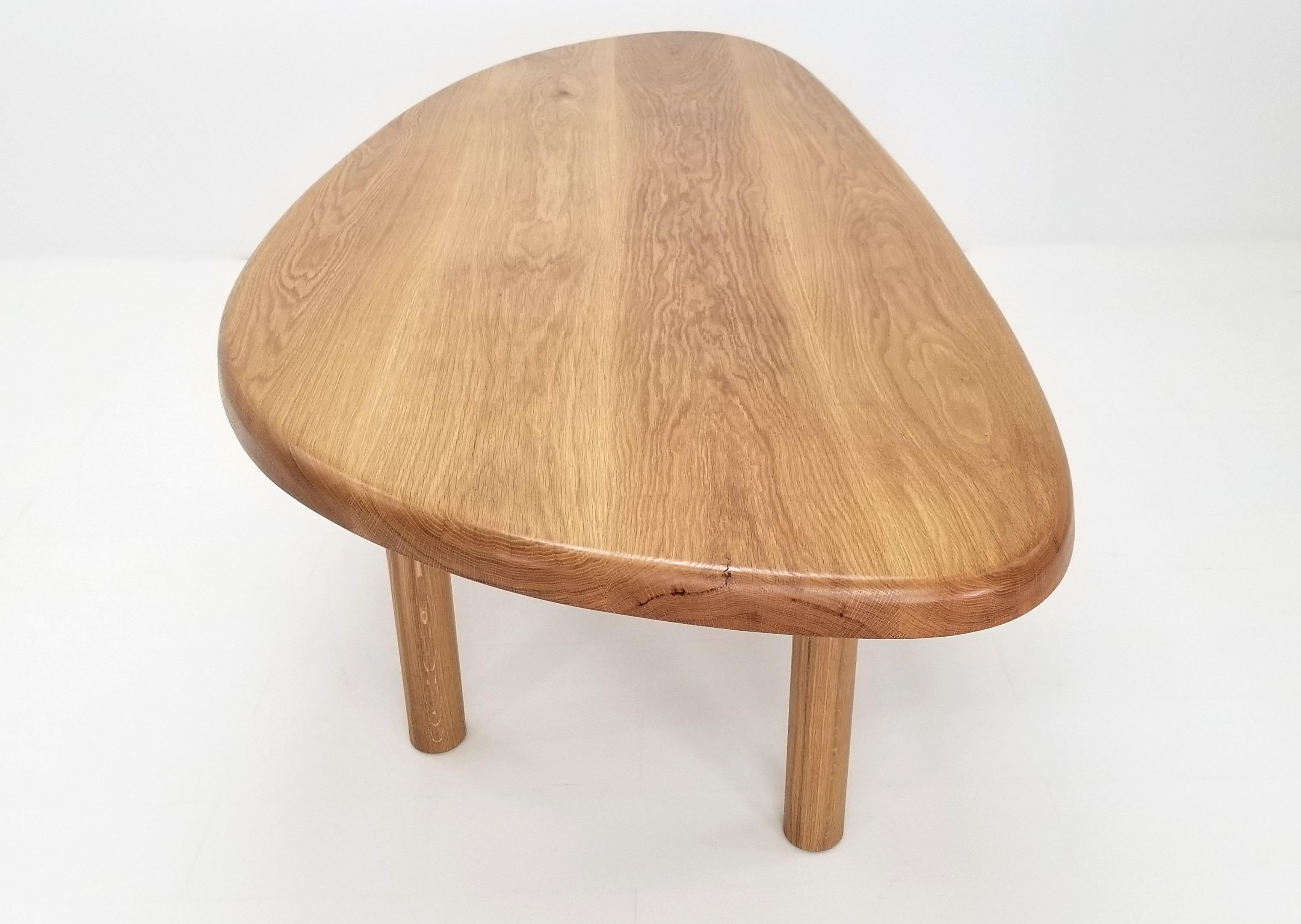Free-Form White Oak Dining Table For Sale 5