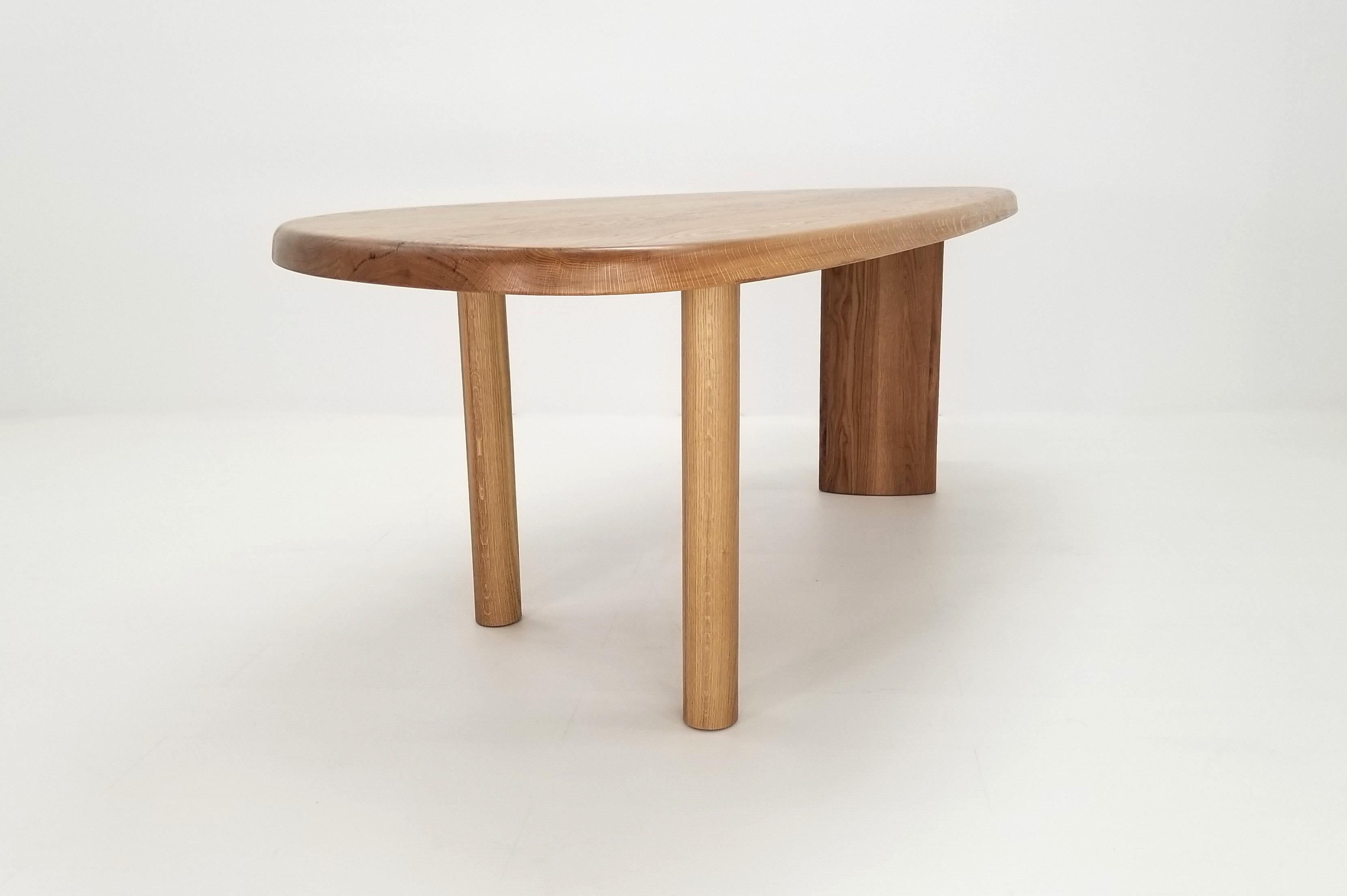 Free-Form White Oak Dining Table For Sale 6
