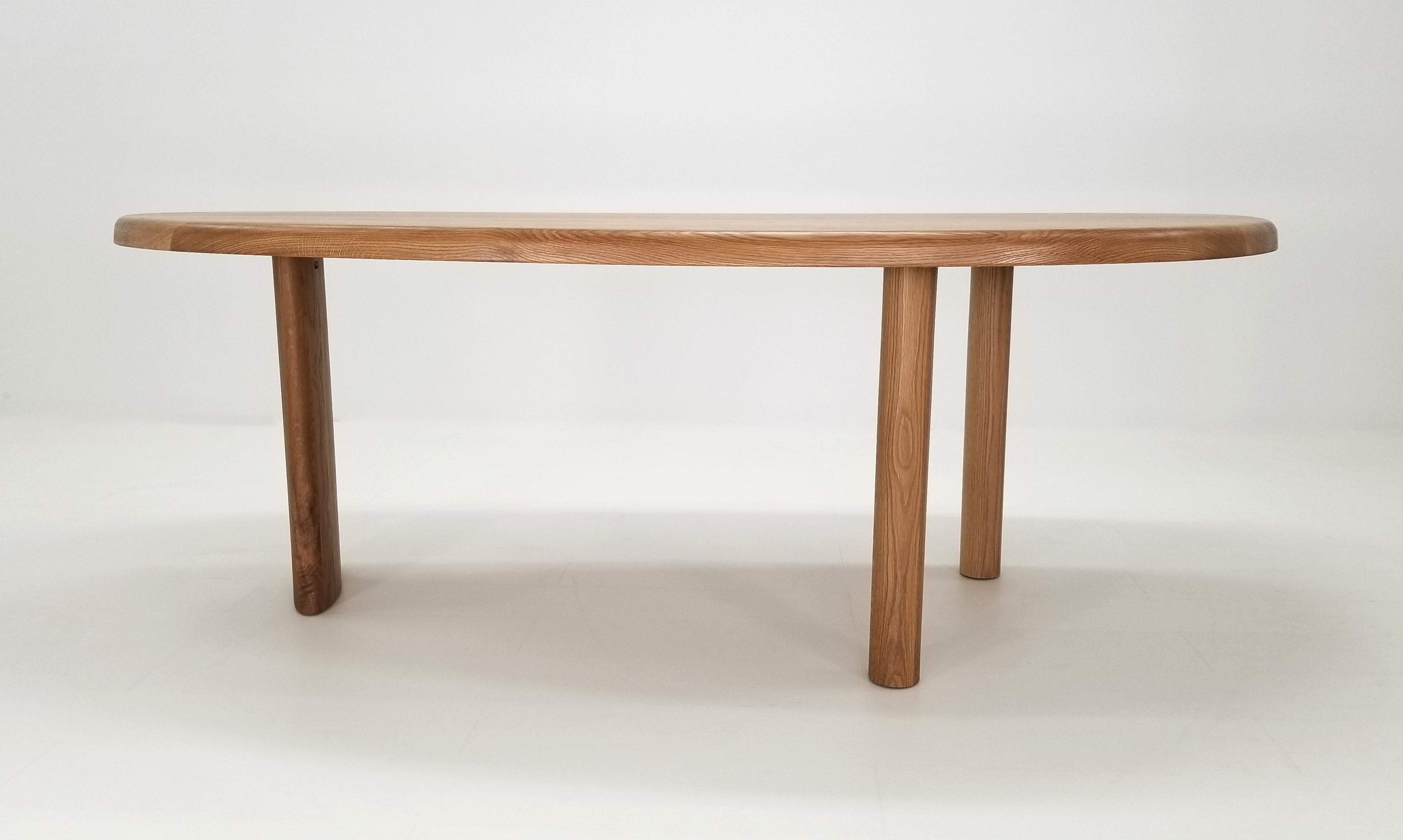 American Free-Form White Oak Dining Table For Sale