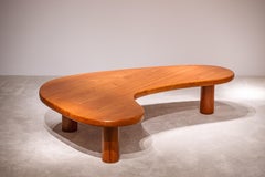 Free-form wood coffee table